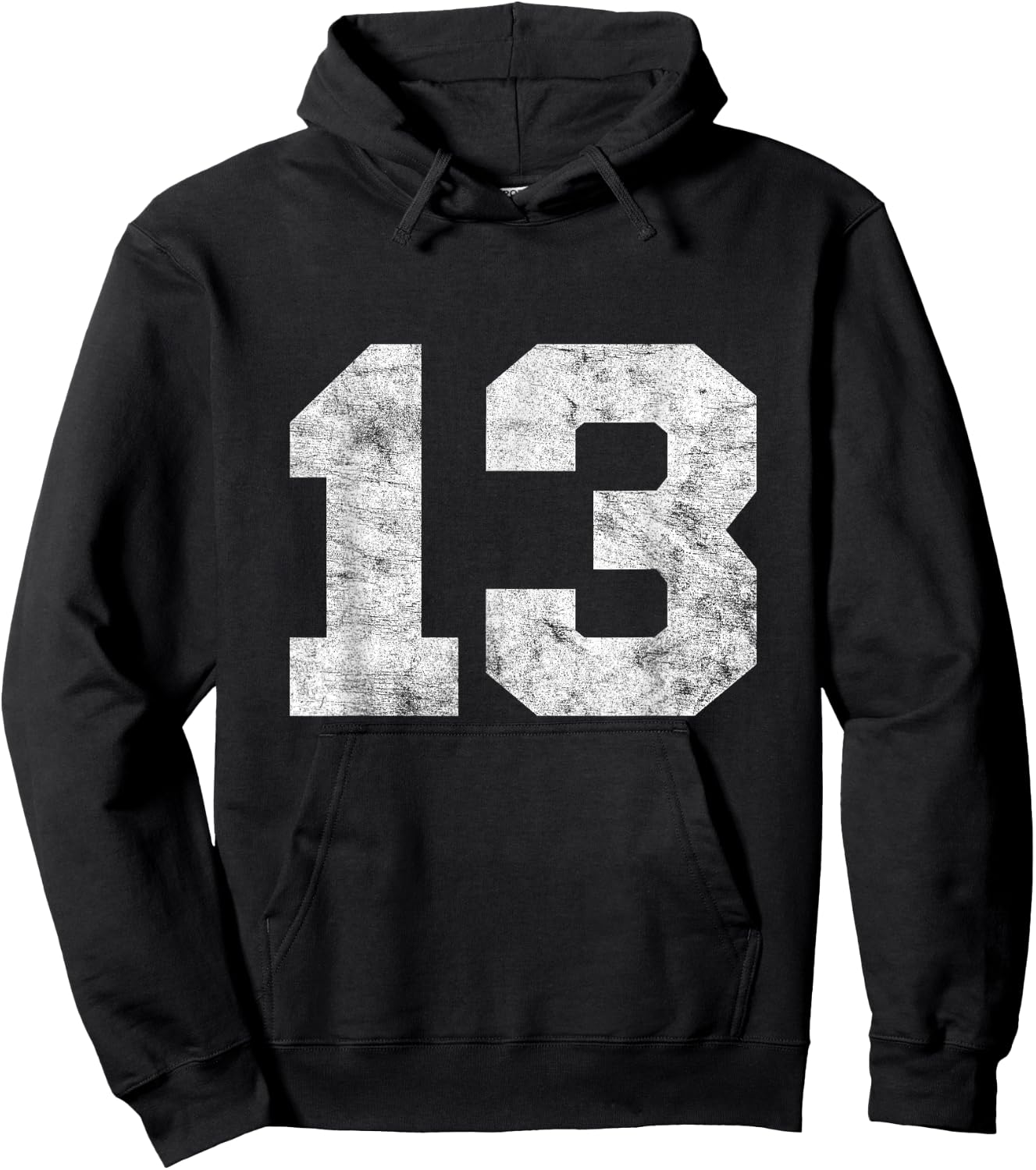 Vintage Lucky Number 13 Birthday Sports Player Team Athlete Hoodie - Hoodie | Black