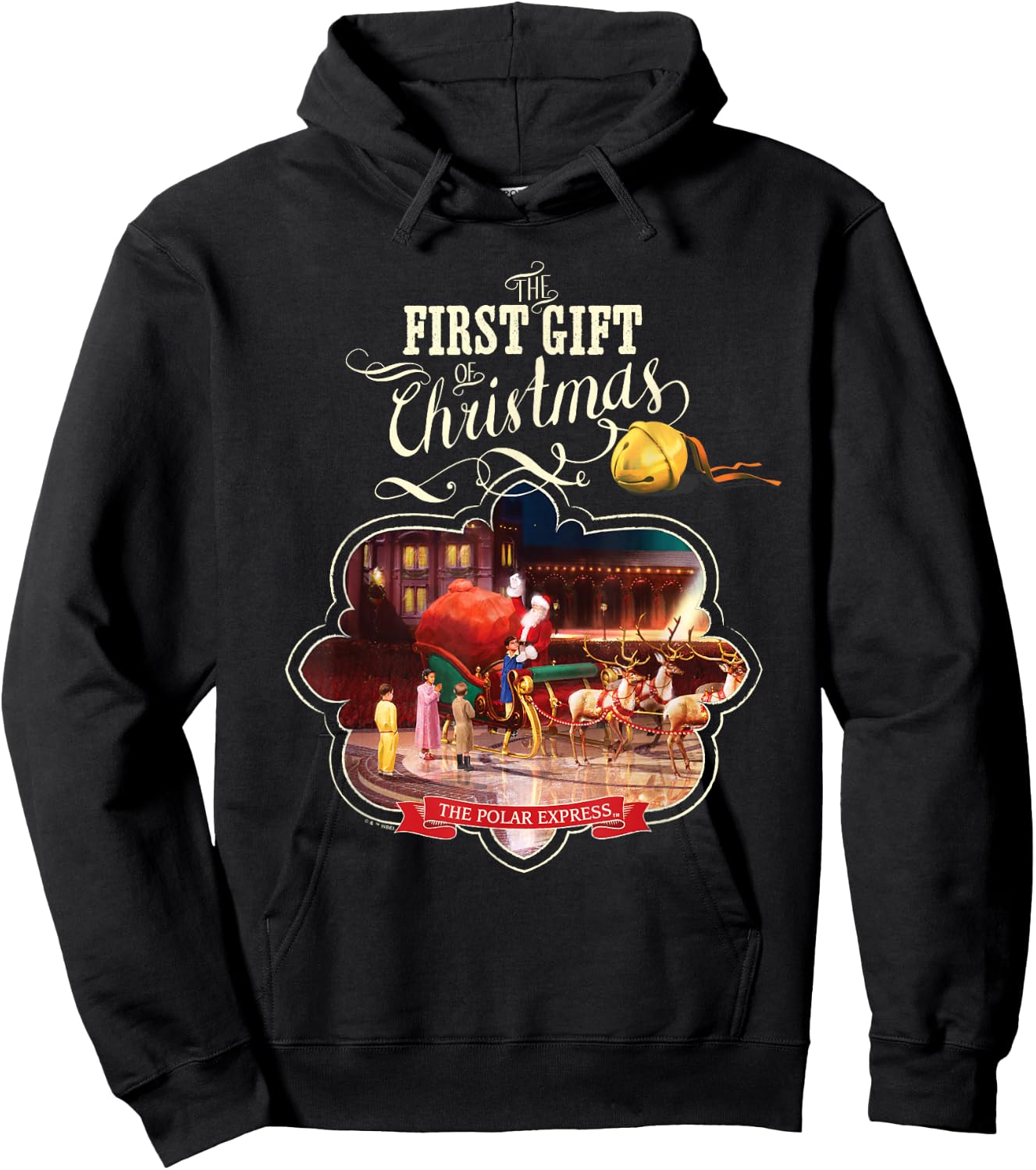The Polar Express Giving The First Gift Of Christmas Hoodie - Hoodie | Black