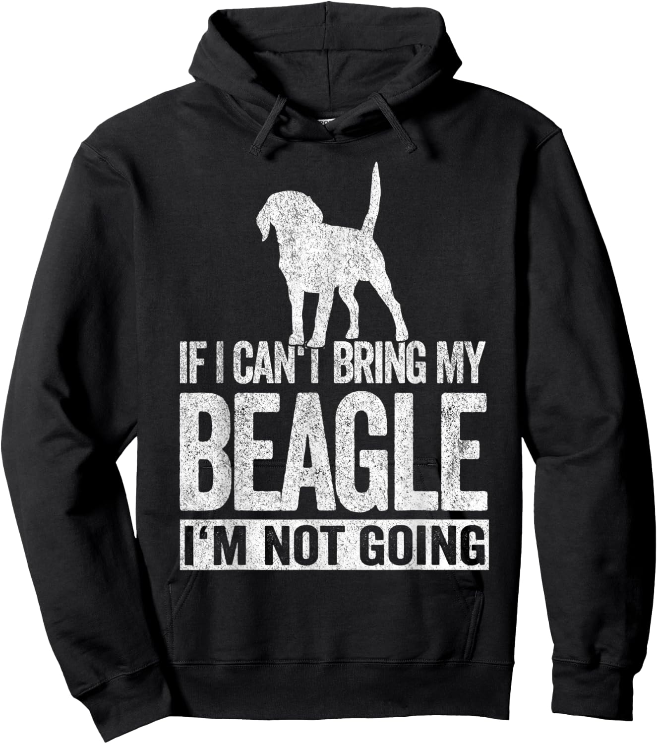 If I Can't Bring My Beagle Mom Beagle Dad Retro Beagle Dog Hoodie - Hoodie | Black