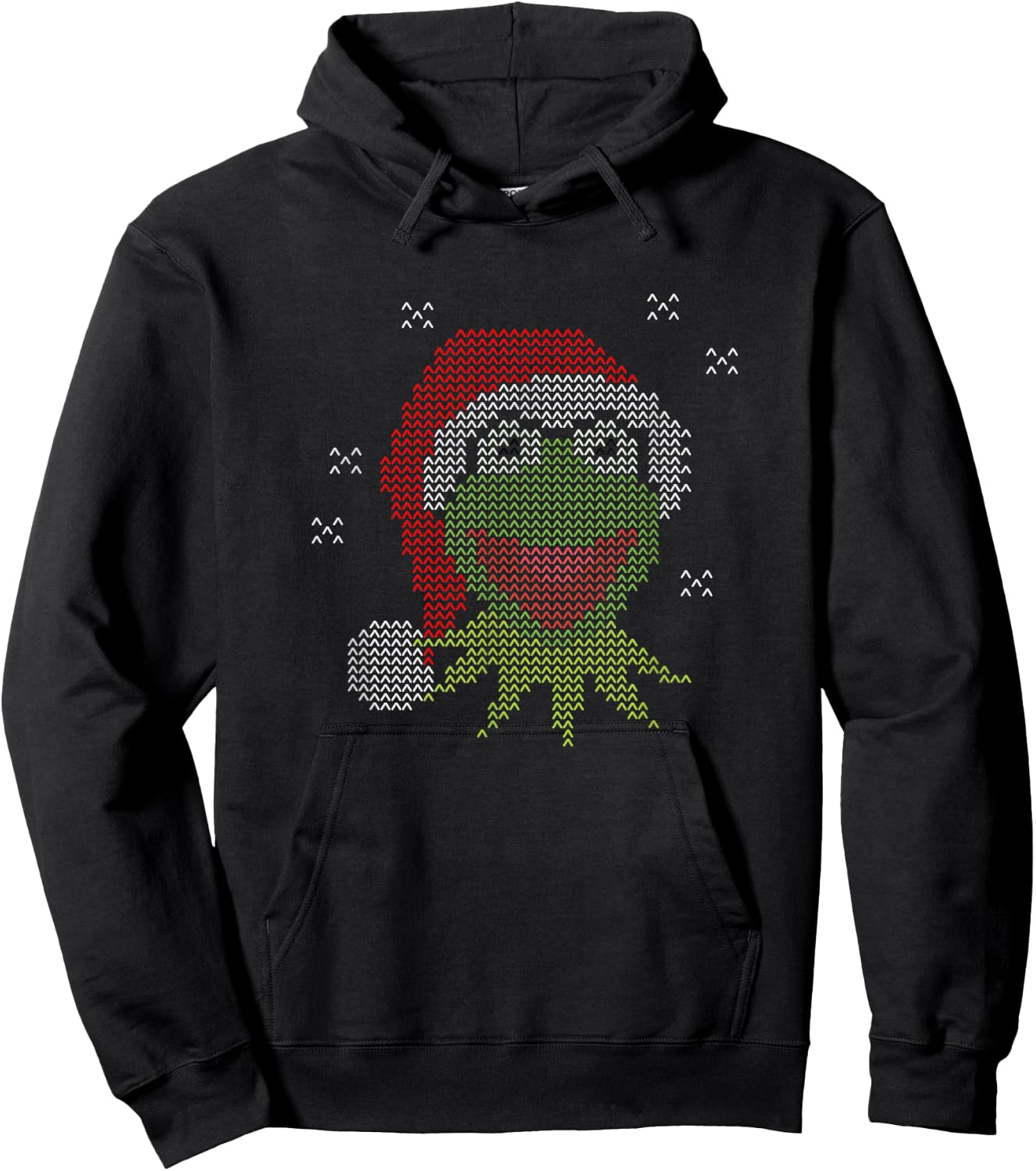 Disney The Muppets Christmas Kermit The Frog With Santa Hat Hoodie - Hoodie | Black