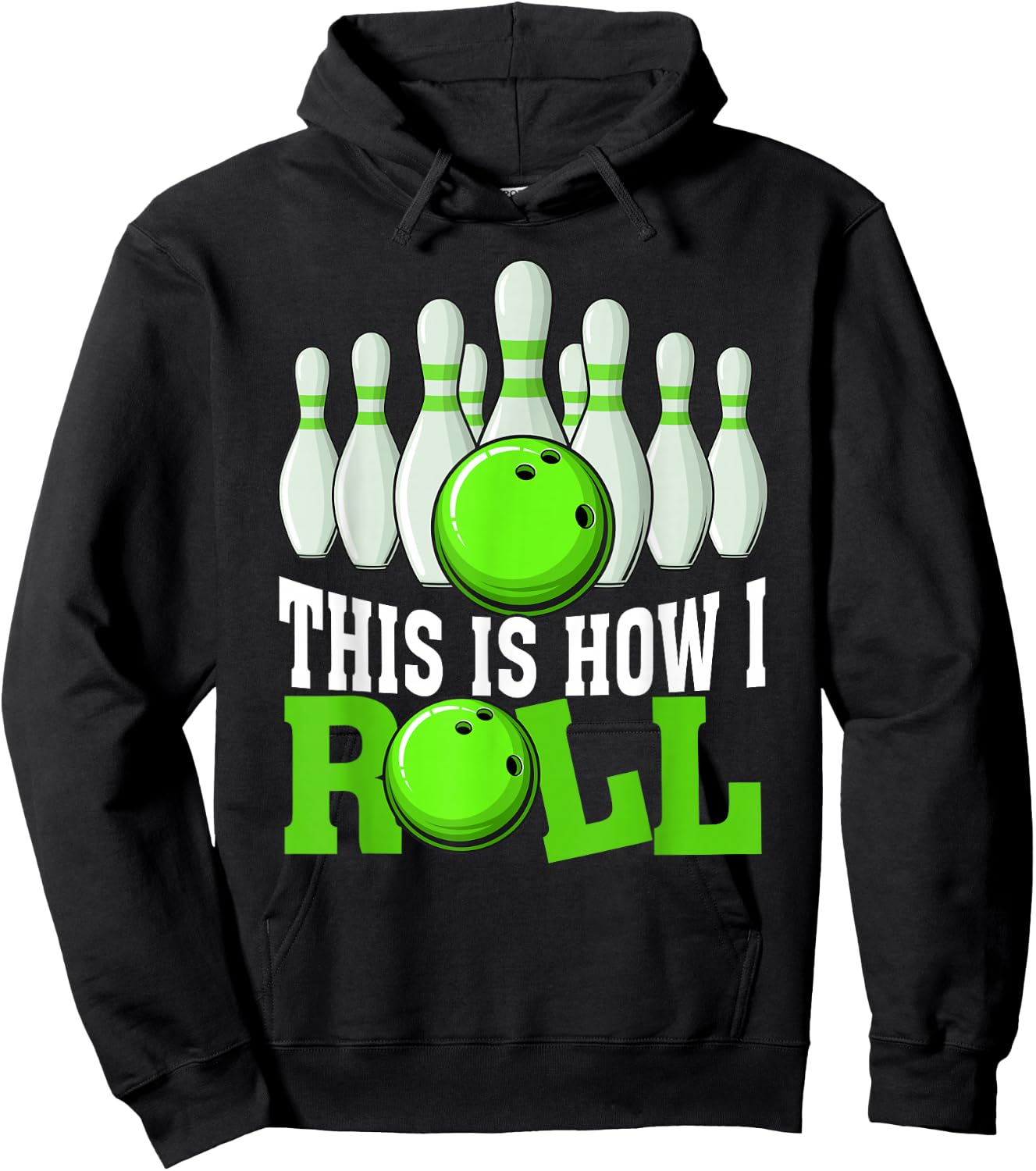 Funny Vintage Bowling Team Bowler Bowling Lover Boys Girls Hoodie - Hoodie | Black