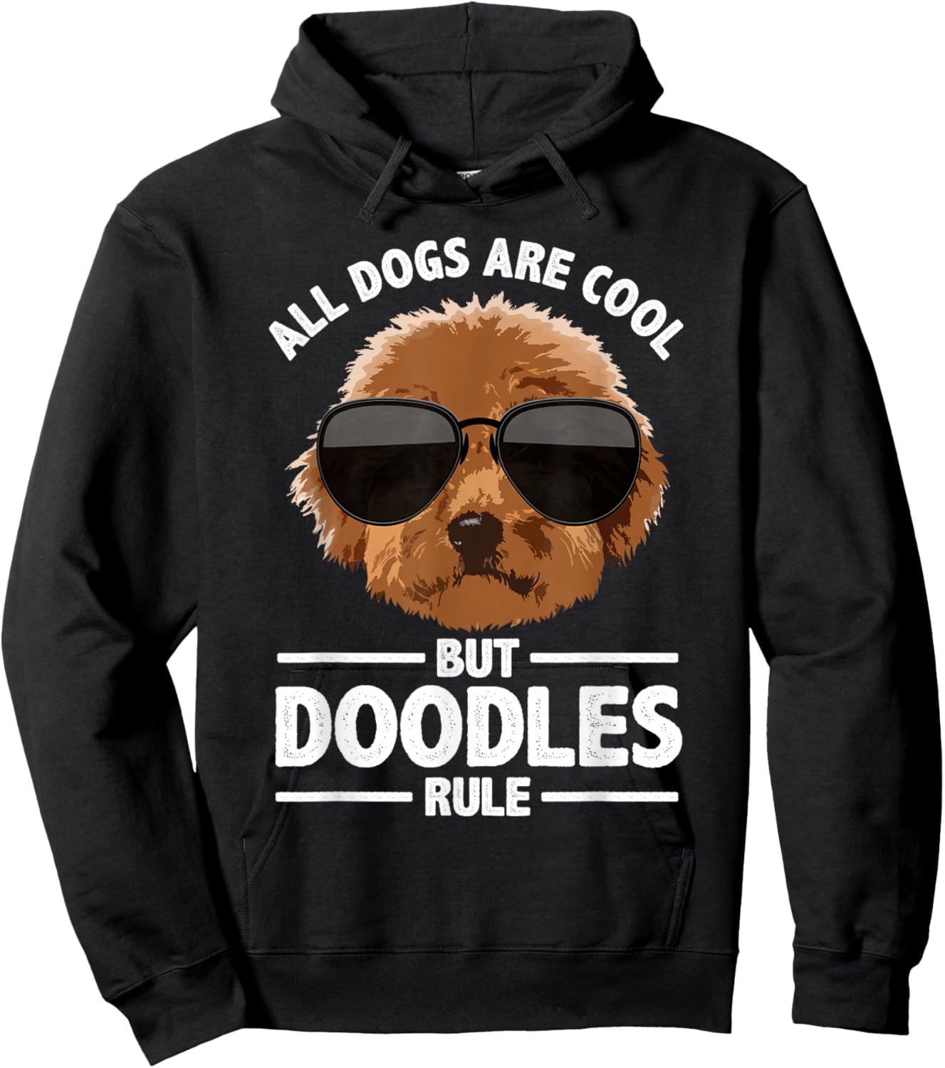 Cute Doodle Women Golden Doodle Labradoodle Dog Hoodie - Hoodie | Black