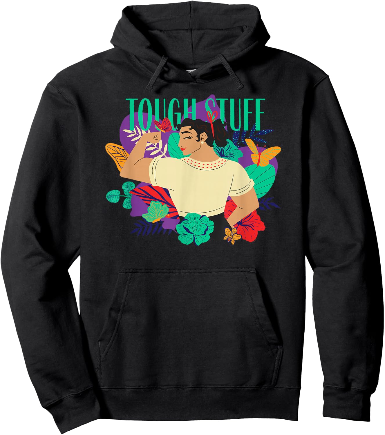 Disney Encanto Luisa Tough Stuff Floral Paradiso Hoodie - Hoodie | Black
