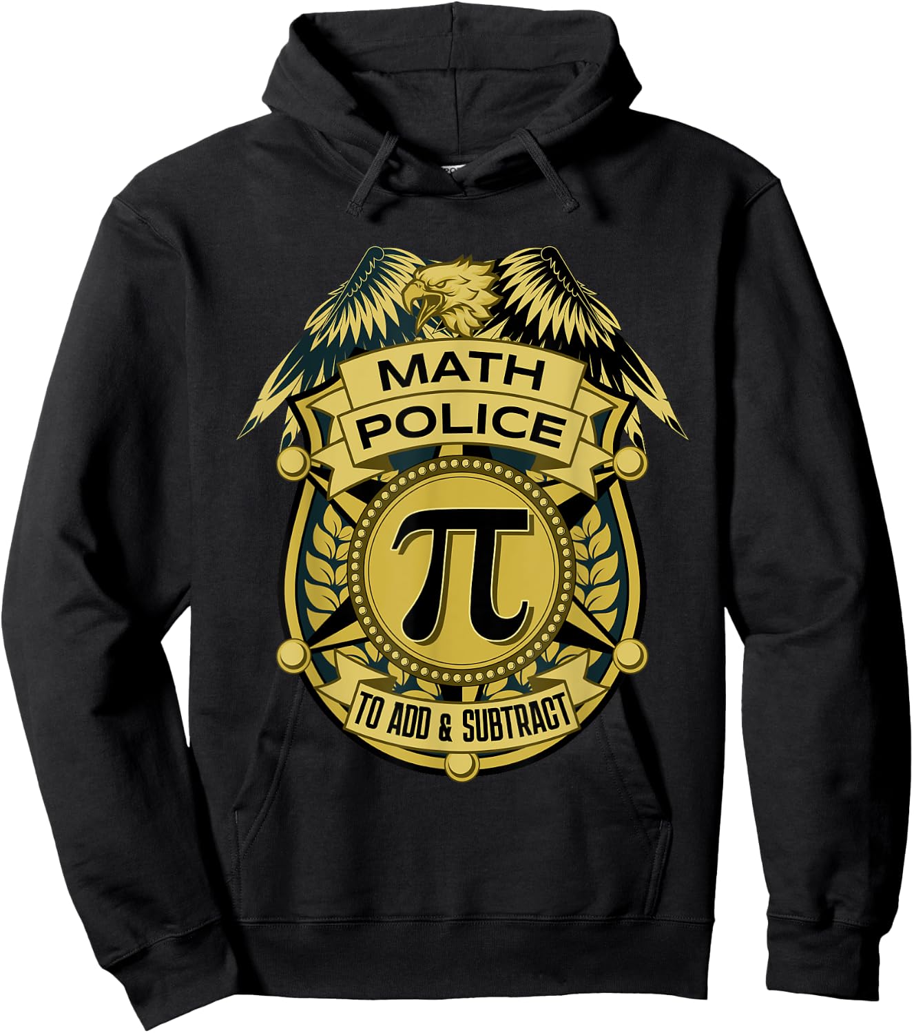 Math Police Badge To Add And Subtract Hoodie - Hoodie | Black