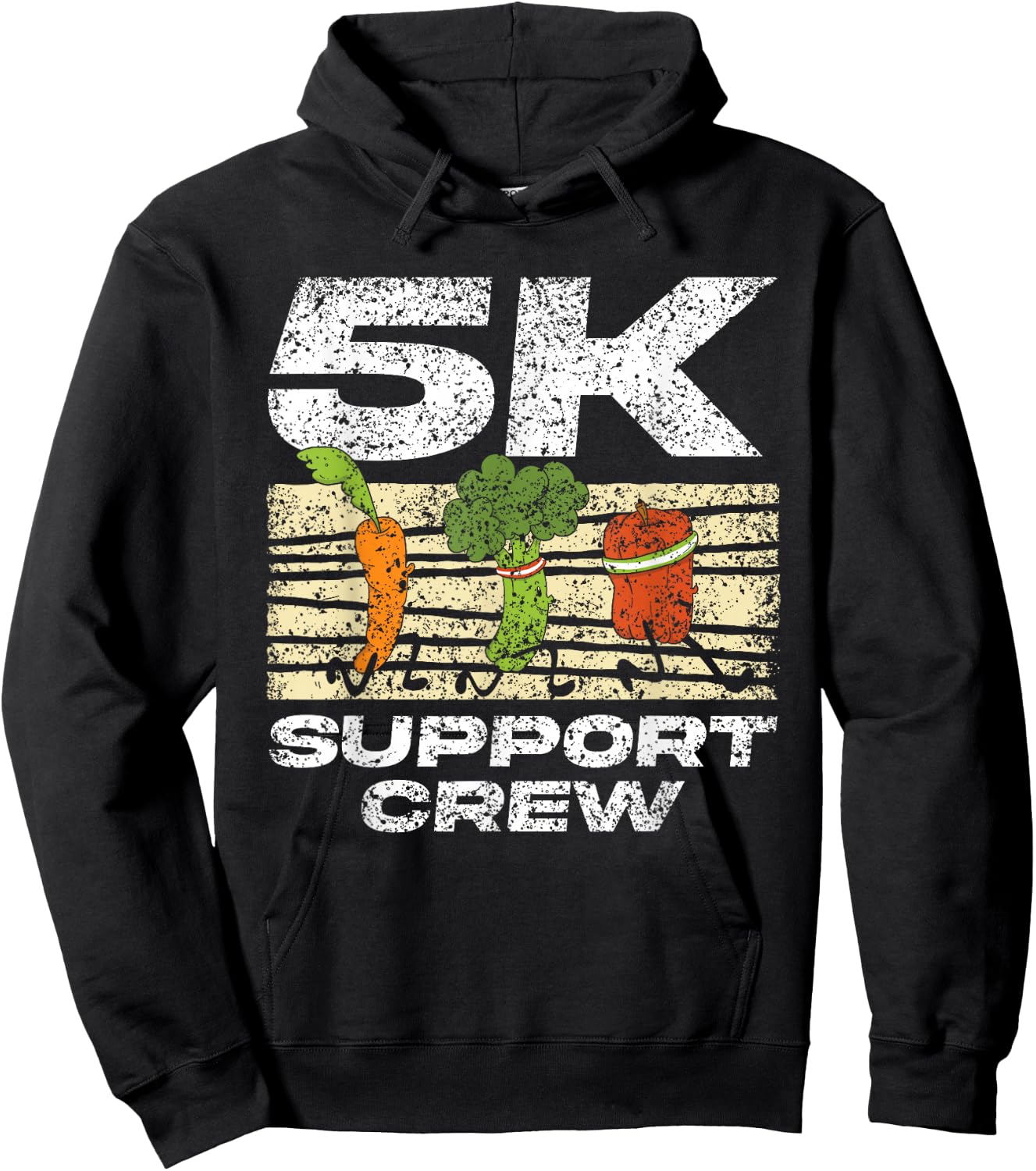 5K Support Crew Run Running Runner Race 5K Hoodie - Hoodie | Black