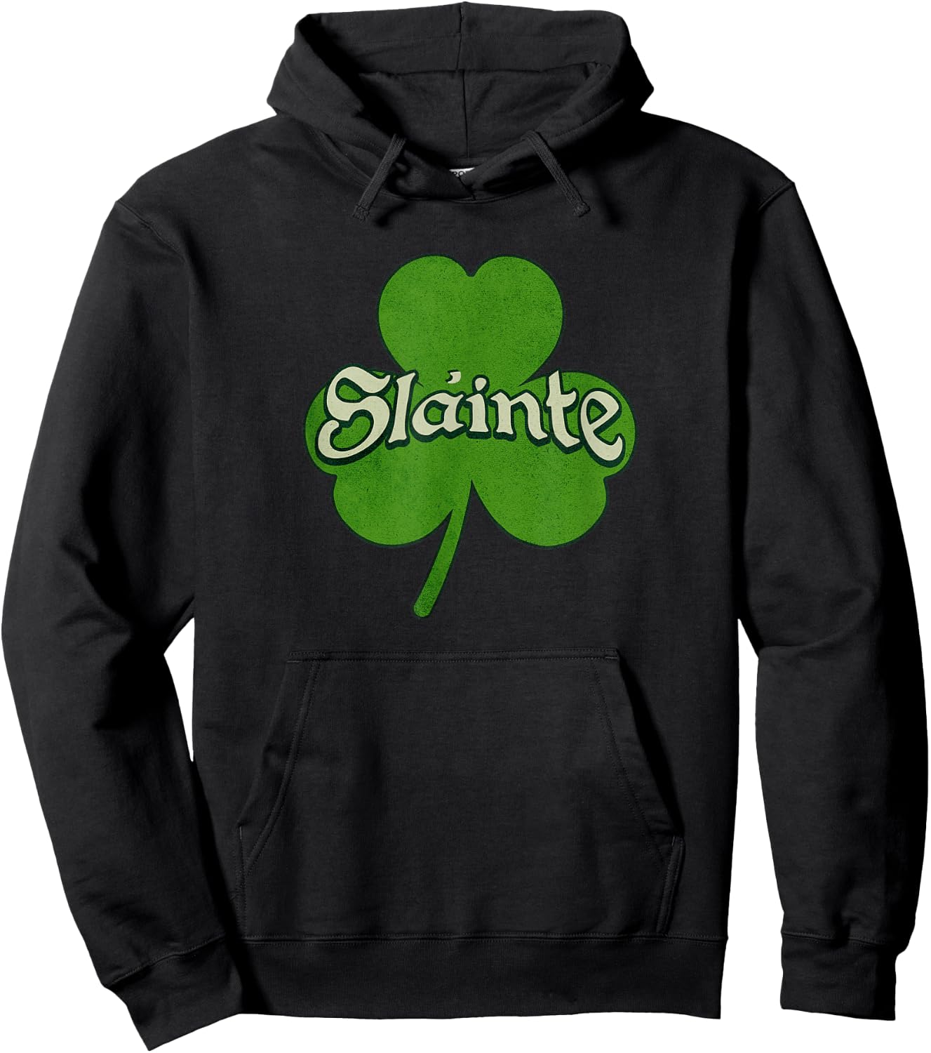 Vintage Slainte Irish St Patricks Day Hoodie - Hoodie | Black