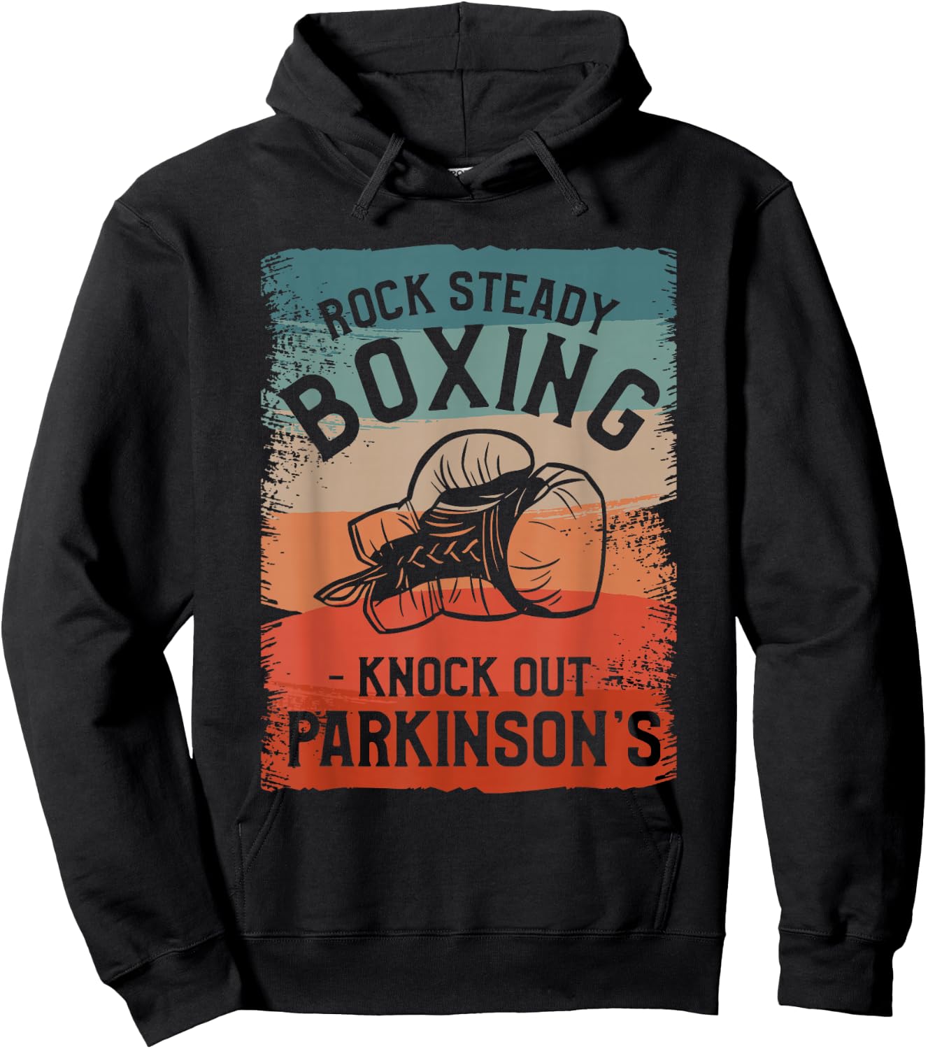 Rock Steady Boxing Knock Out Parkinson's Awareness Hoodie - Hoodie | Black