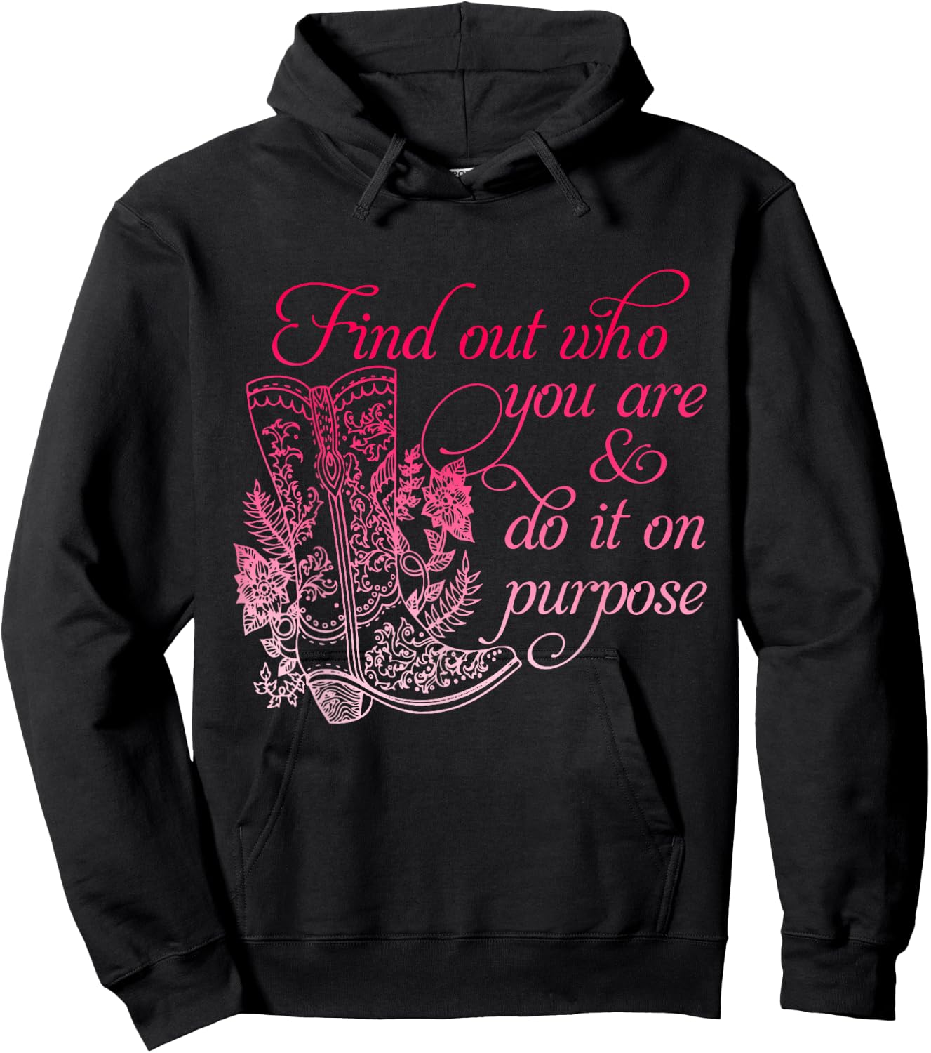 Find Out Who You Are & Do It On Purpose Vintage Apparel Hoodie - Hoodie | Black