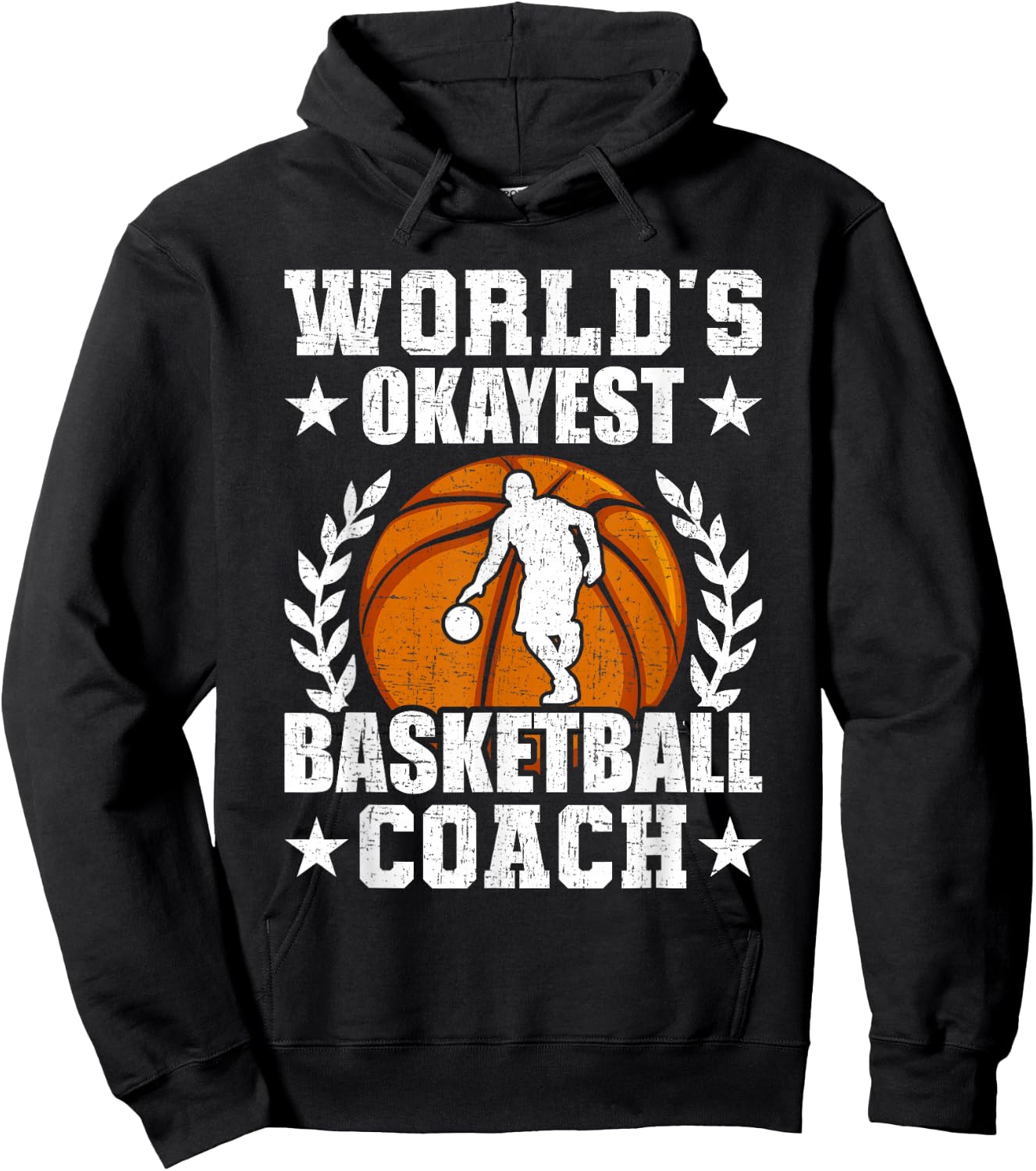 World's Okayest Basketball Coach Player Hoodie - Hoodie | Black