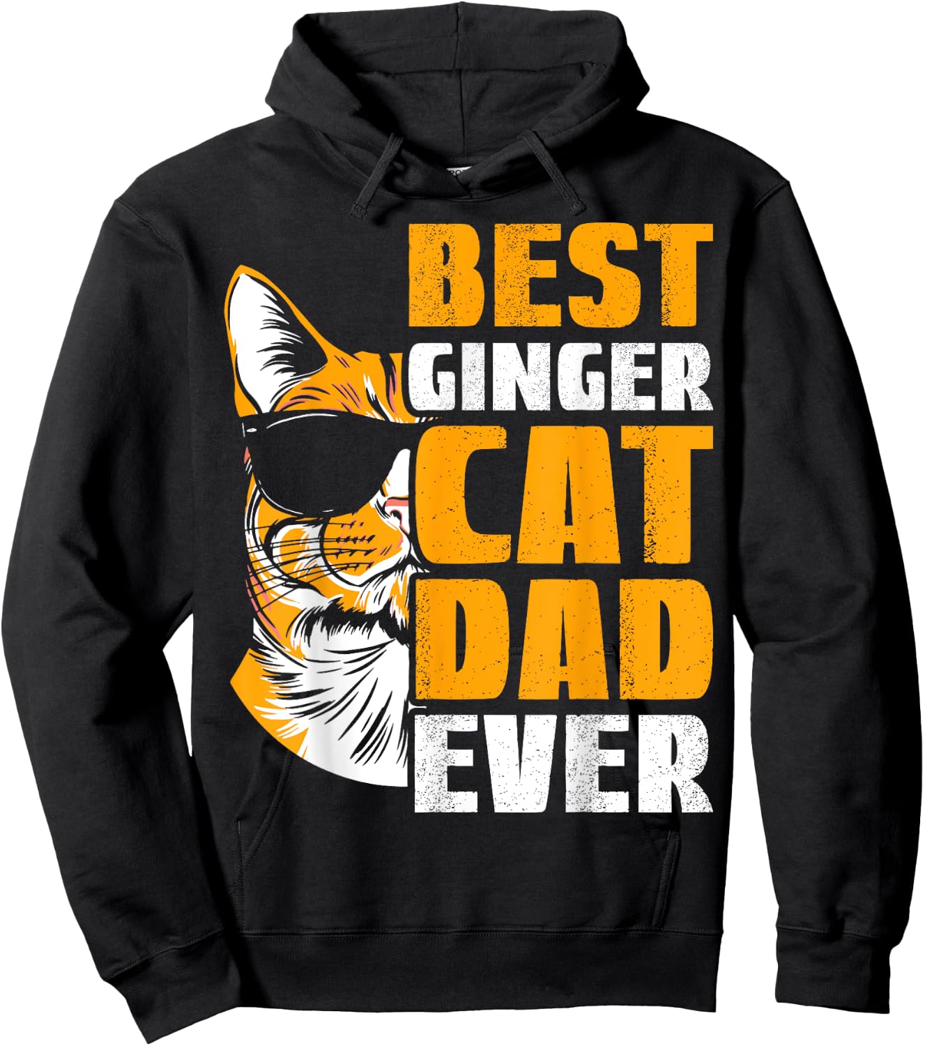 Best Ginger Cat Dad Ever Cat Lover Kids Hoodie - Hoodie | Black