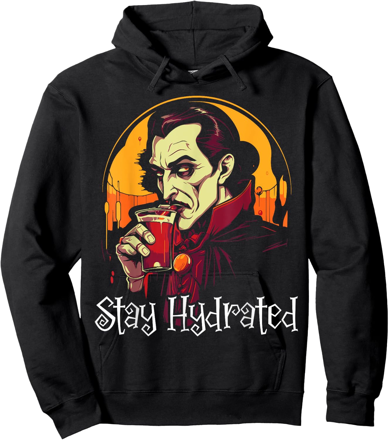 Dracula Halloween Scary Trick Or Treat Spooky Vampire Hoodie - Hoodie | Black