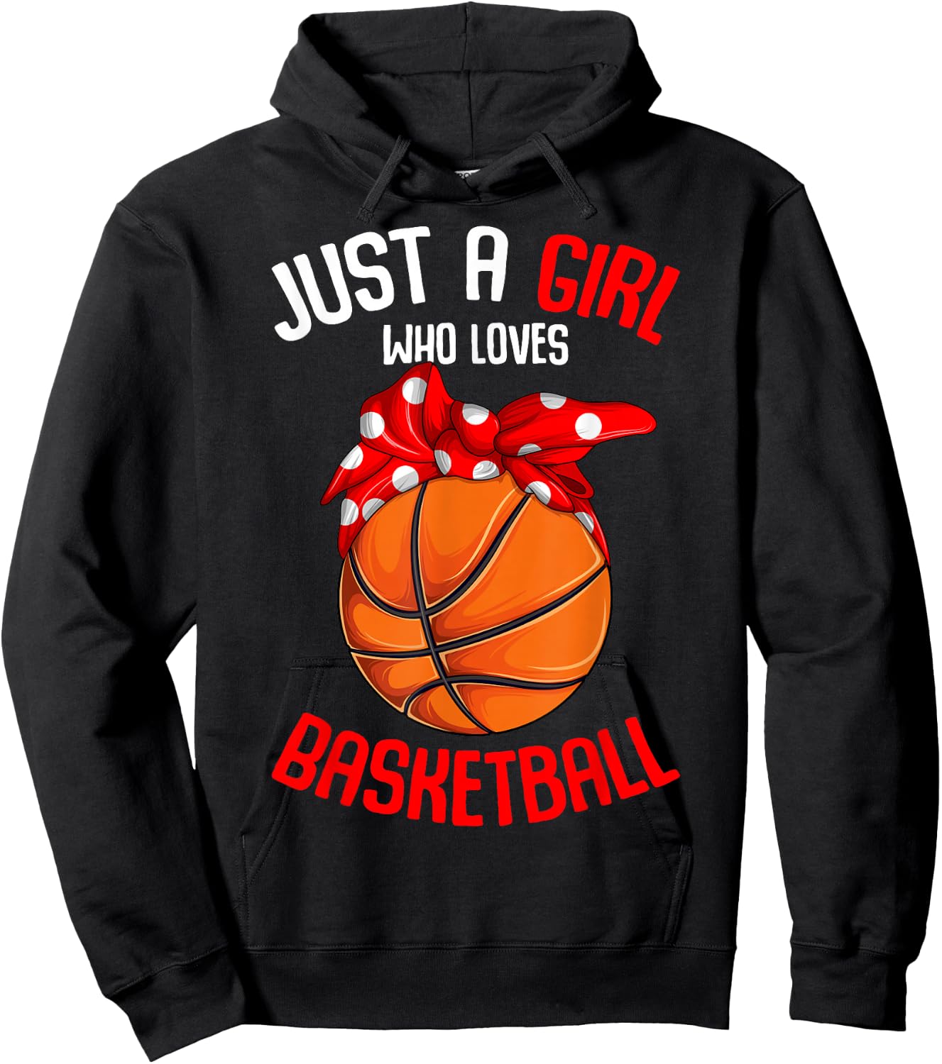 Just a Girl who Loves Basketball Girl Kids Girls Small Hoodie - Hoodie | Black
