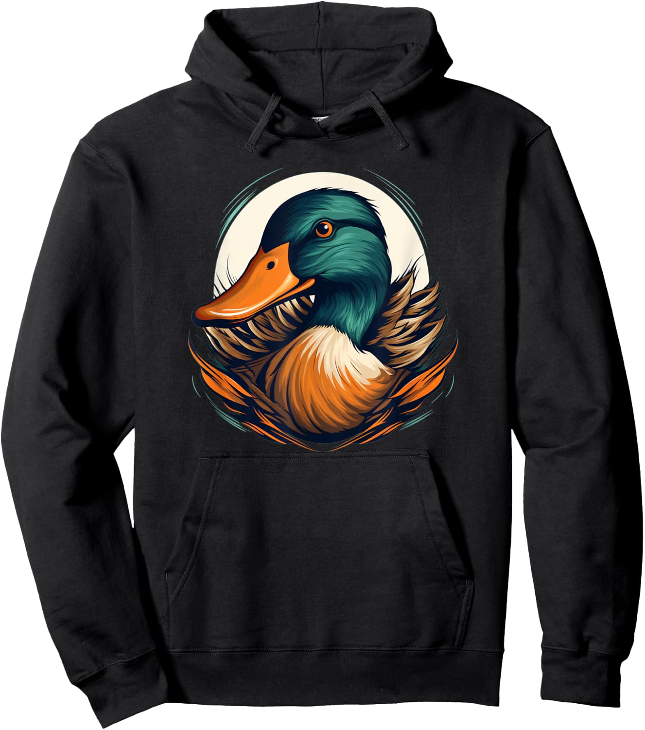 Cool Mallard Duck Face Hoodie - Hoodie | Black