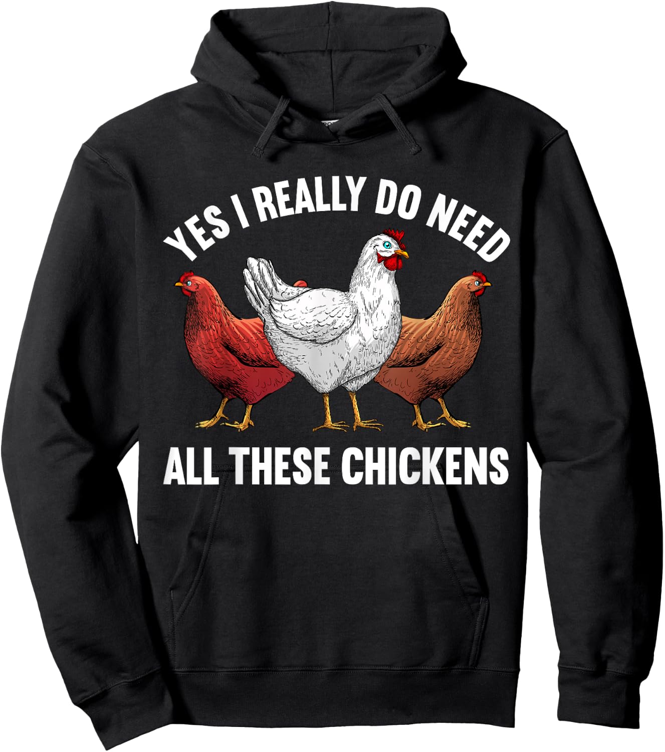 Cool Chicken Art Women Poultry Animal Chicken Farmer Hoodie - Hoodie | Black