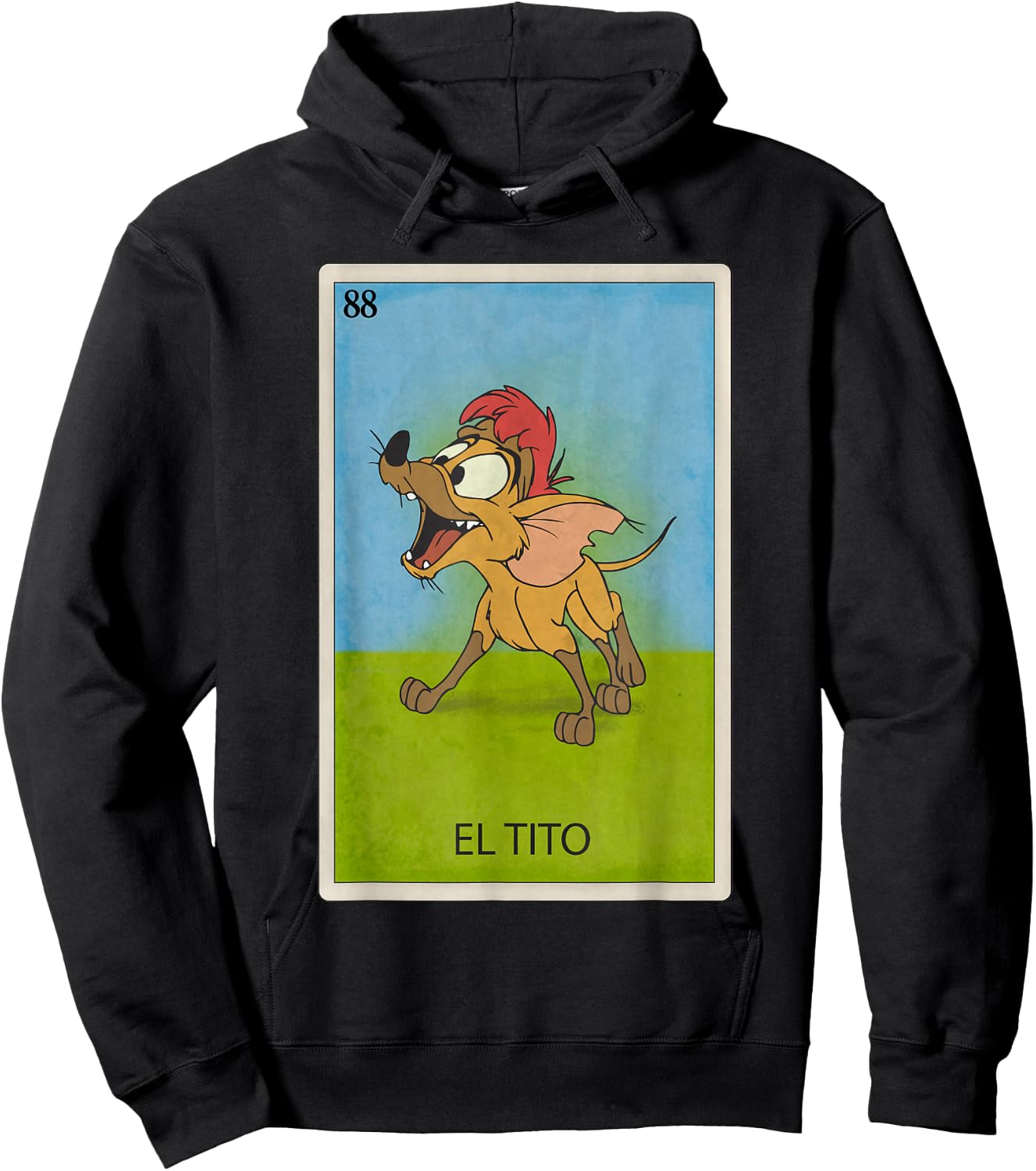 Disney Oliver & Company El Tito Lotería Card Poster Hoodie - Hoodie | Black