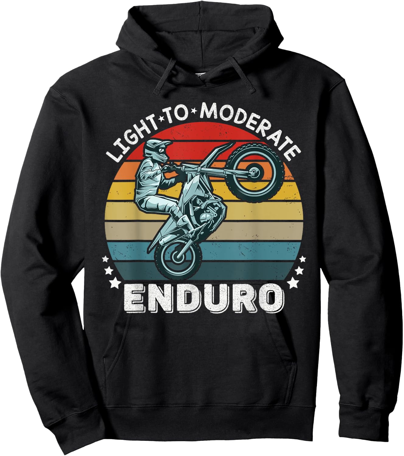Motorcycle Adventure Rider Funny Light To Moderate Enduro Hoodie - Hoodie | Black