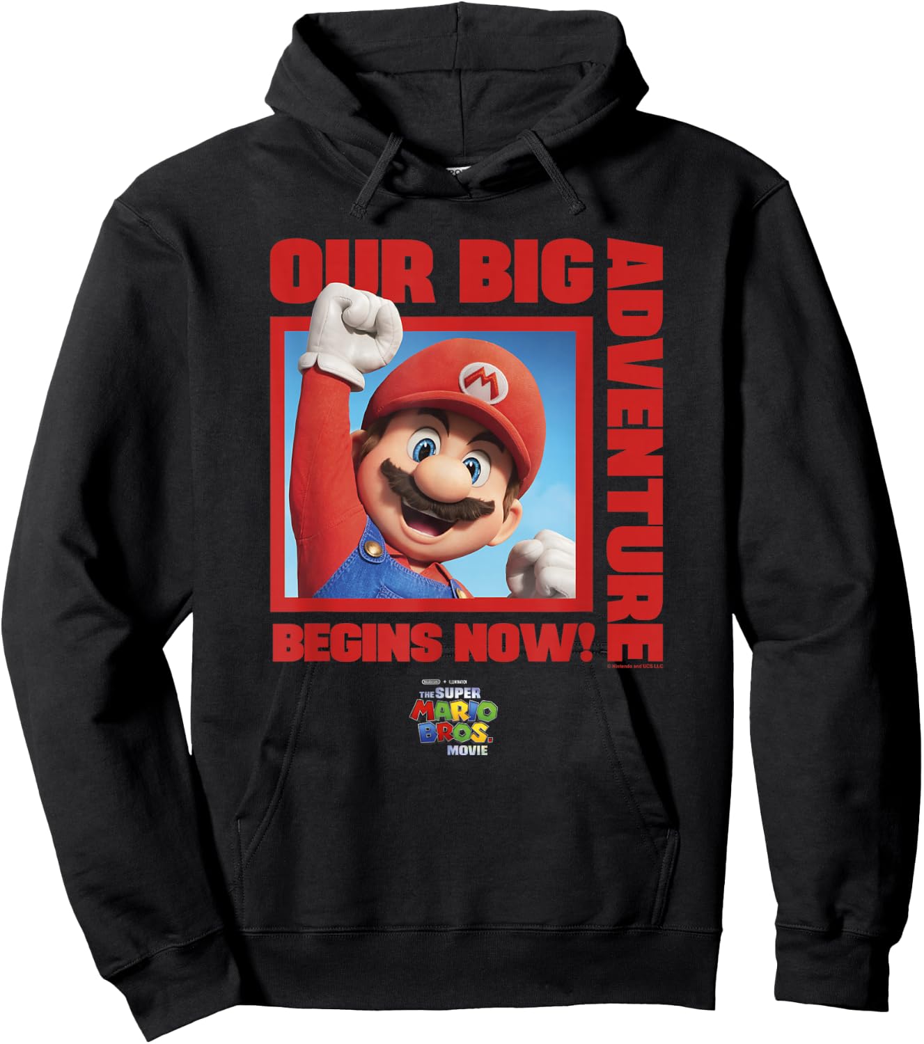 The Super Mario Bros. Movie Our Big Adventure Begins Now! Hoodie - Hoodie | Black