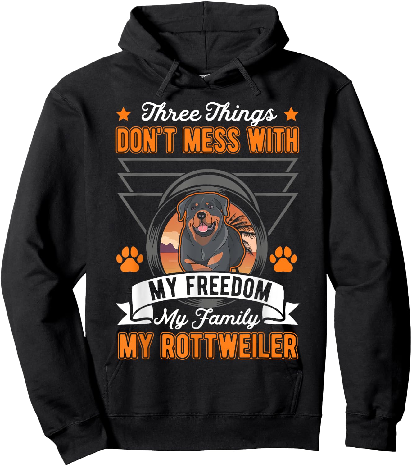 Rottweiler Freedom Family Rotti Rottweiler Hoodie - Hoodie | Black