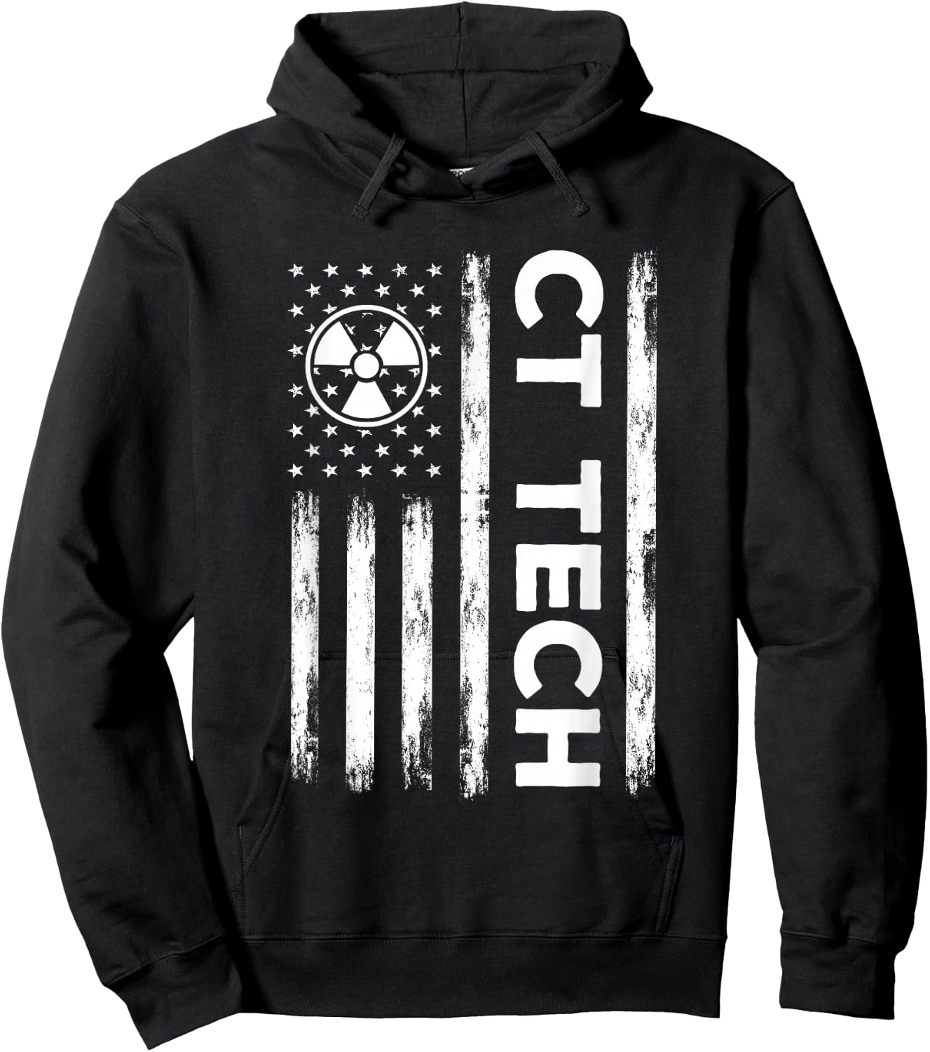CT Tech USA Flag Radiologic Technologist Radiology America Hoodie - Hoodie | Black