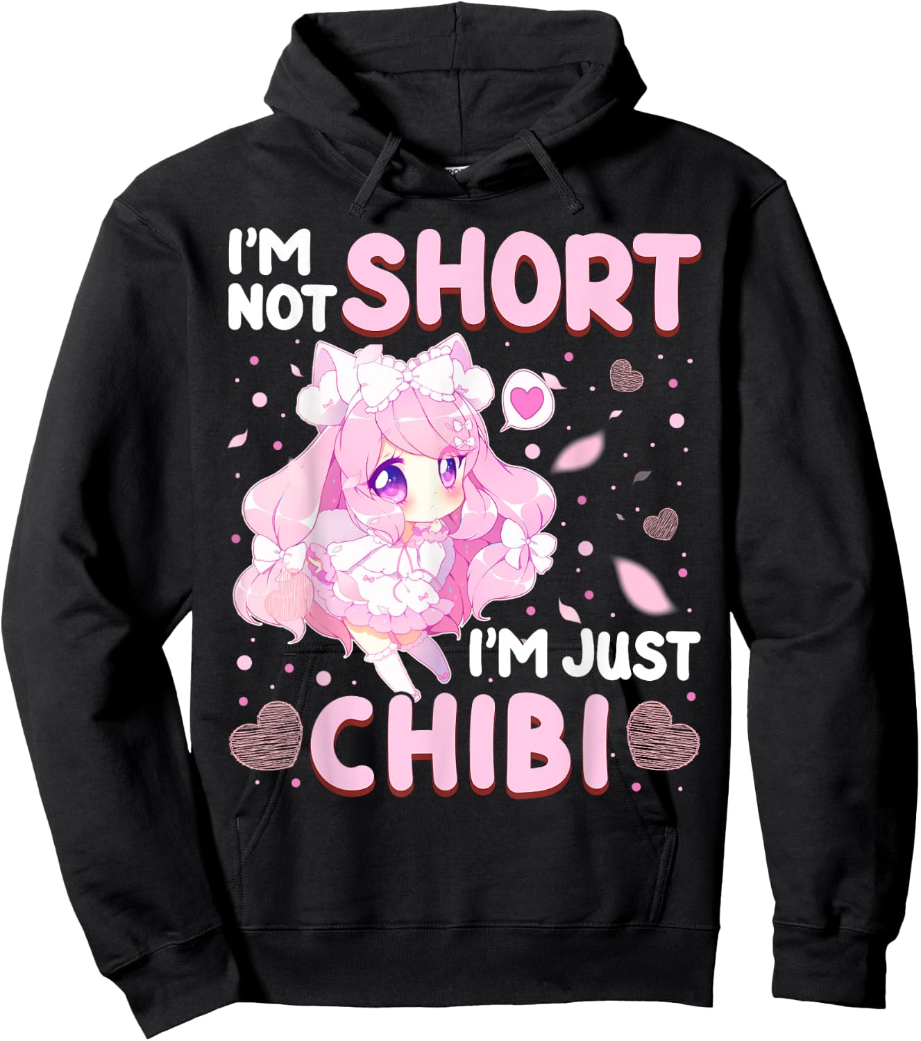 I'm Not Short I'm Just Chibi Japanese Fan Anime Lover Hoodie - Hoodie | Black
