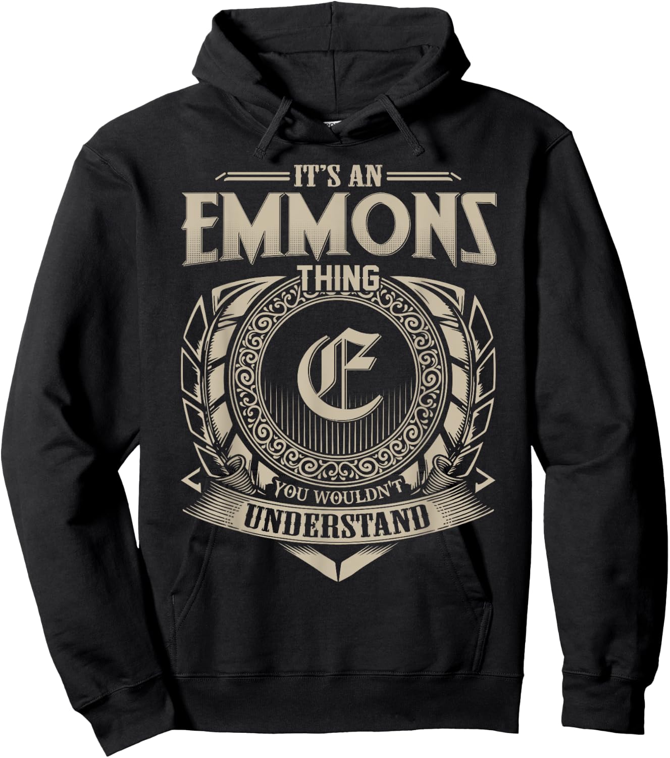 It's An EMMONS Thing You Wouldn't Understand Name Vintage Hoodie - Hoodie | Black