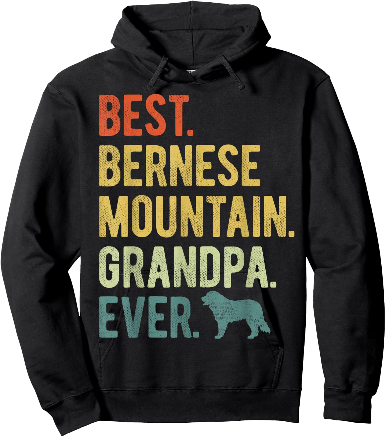 Best Bernese Mountain Grandpa Ever Dog Lovers Father's Day Women Hoodie - Hoodie | Black