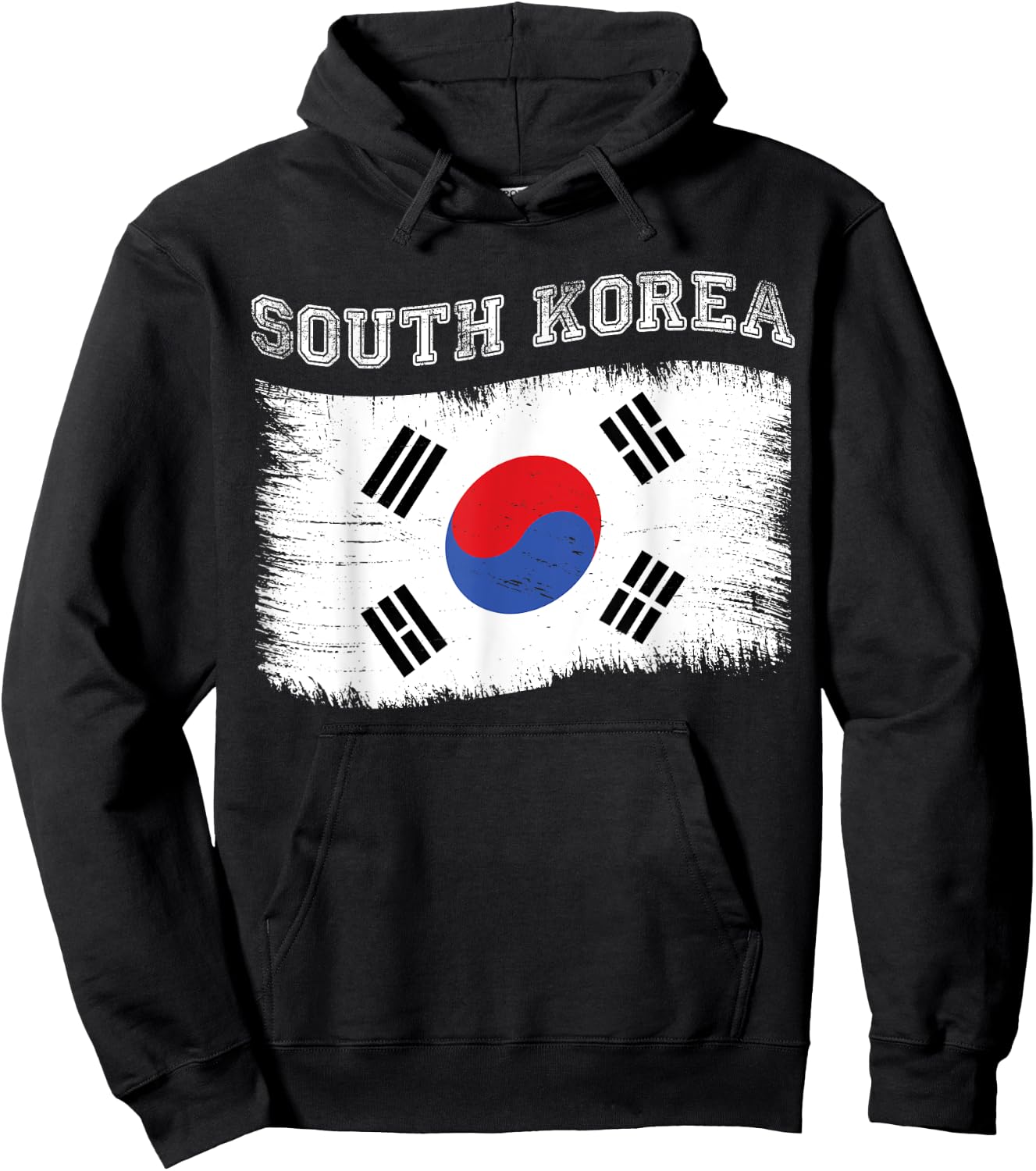 Korean Flag Tourist Holiday Destination South Korea Flag Hoodie - Hoodie | Black