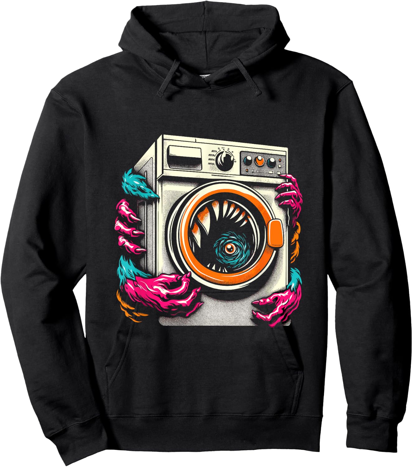 Washing Machine Monster - Funny Spooky Halloween Costume Hoodie - Hoodie | Black
