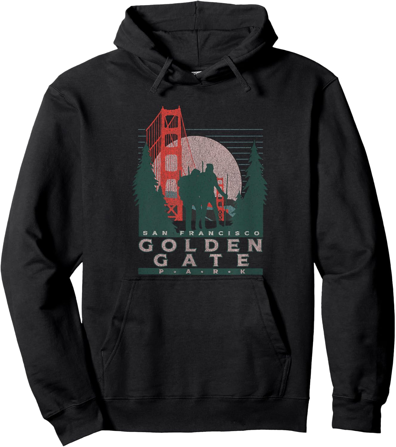 Golden Gate Park San Francisco Vintage Hoodie - Hoodie | Black