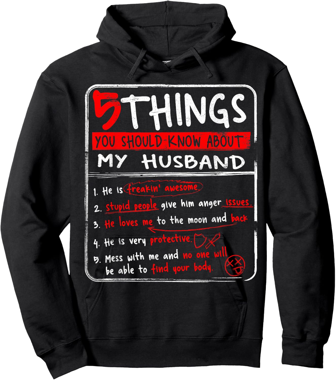 5 Things You Should Know About My Husband Wife Gift Hoodie - Hoodie | Black