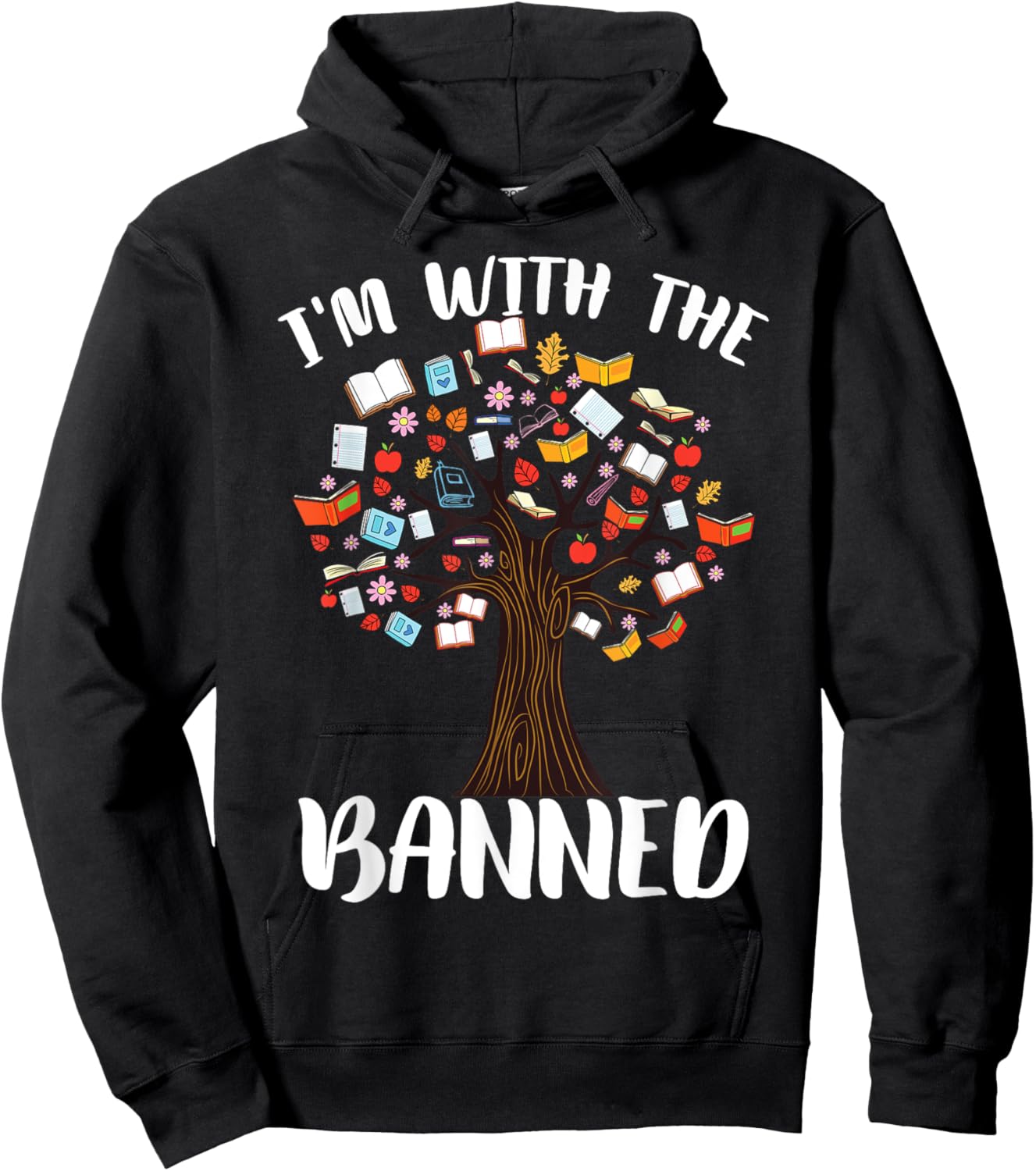 I'm With The Banned | Librarian Reader Banned Books Hoodie - Hoodie | Black