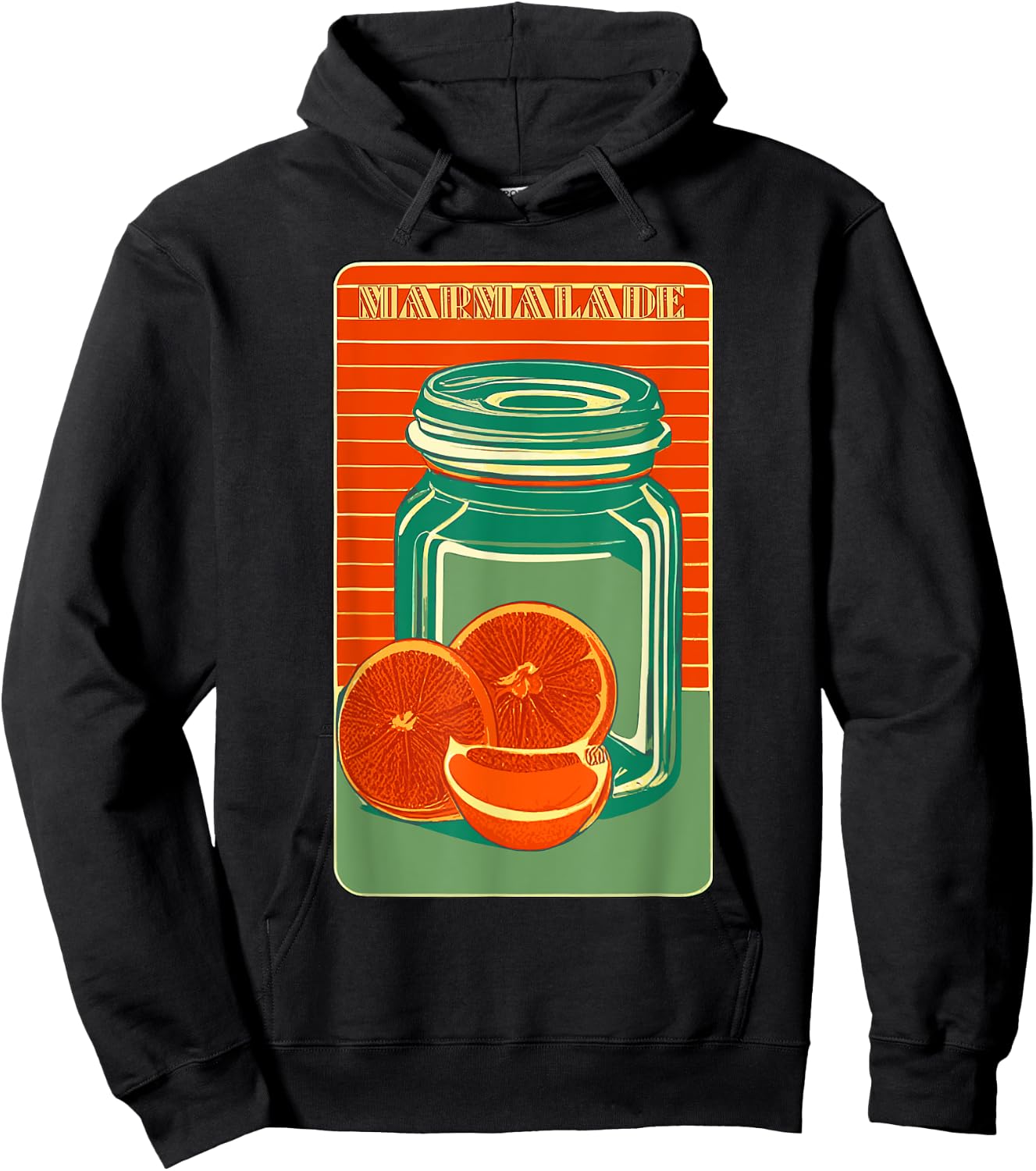 Marmalade retro (orange citrus preserve jam fans) Hoodie - Hoodie | Black