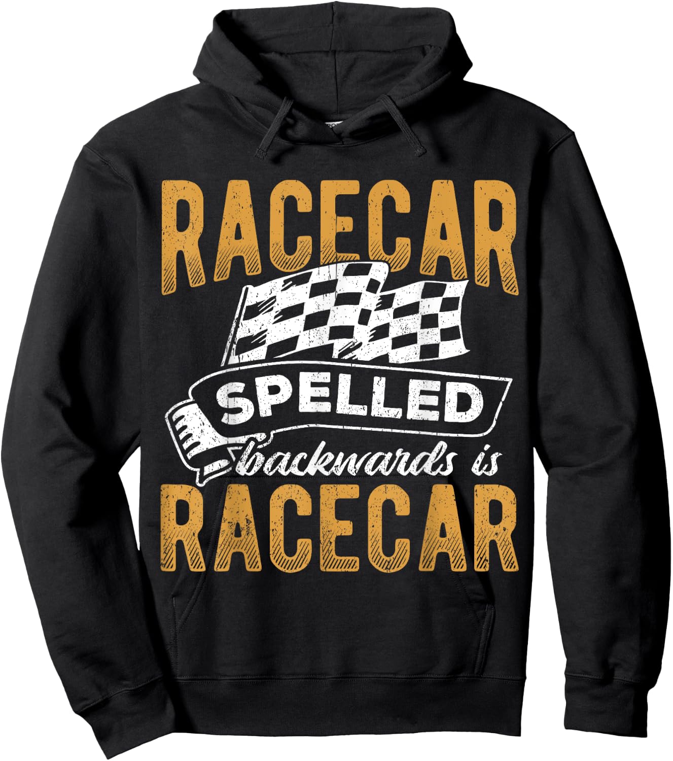 Racecar spelled backward is racecar - drag racing show Hoodie - Hoodie | Black