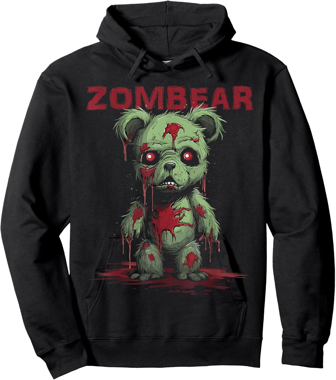 Teddy Bear Halloween for Kids Women Men Zombear Stuff Hoodie - Hoodie | Black
