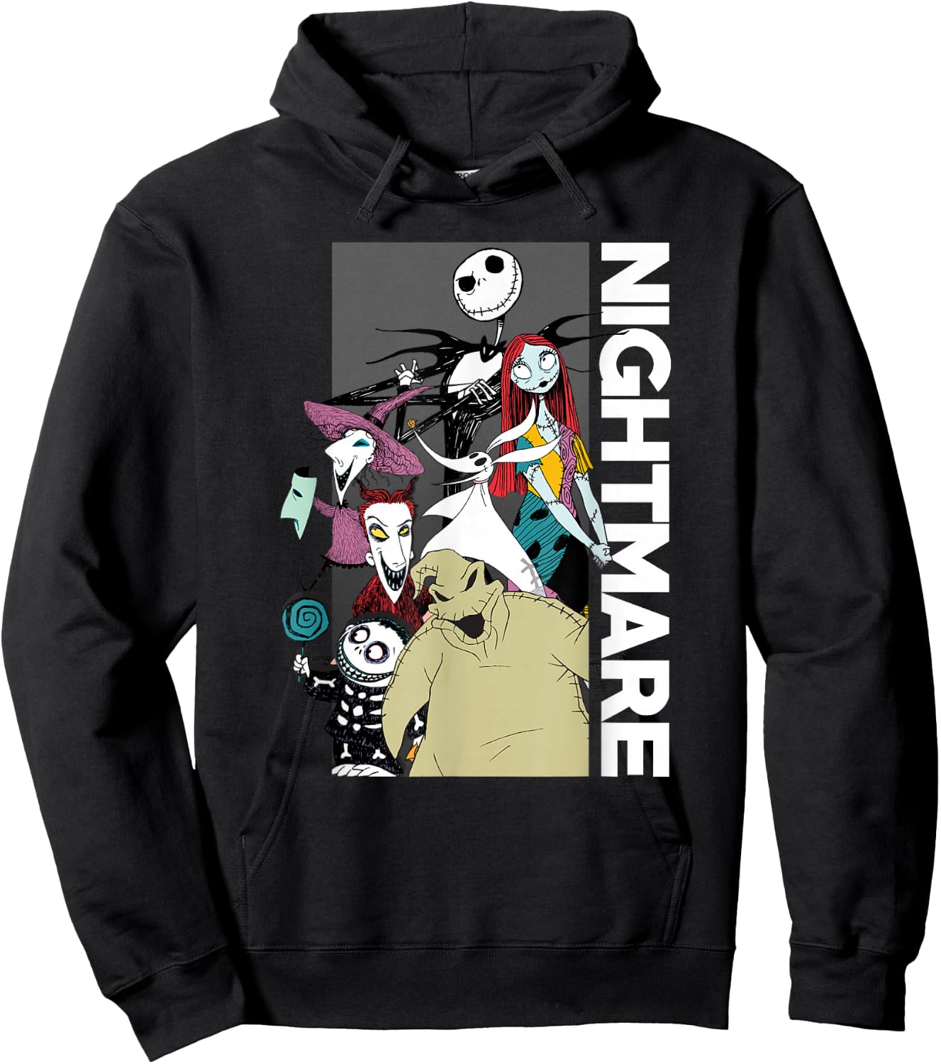 Disney The Nightmare Before Christmas Group Shot Poster Hoodie - Hoodie | Black