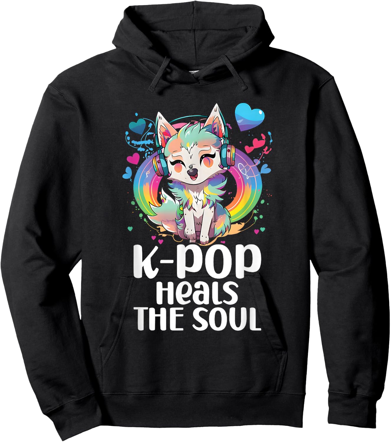 Kpop Items Bias Wolf Korean Pop Merch K-pop Merchandise Hoodie - Hoodie | Black
