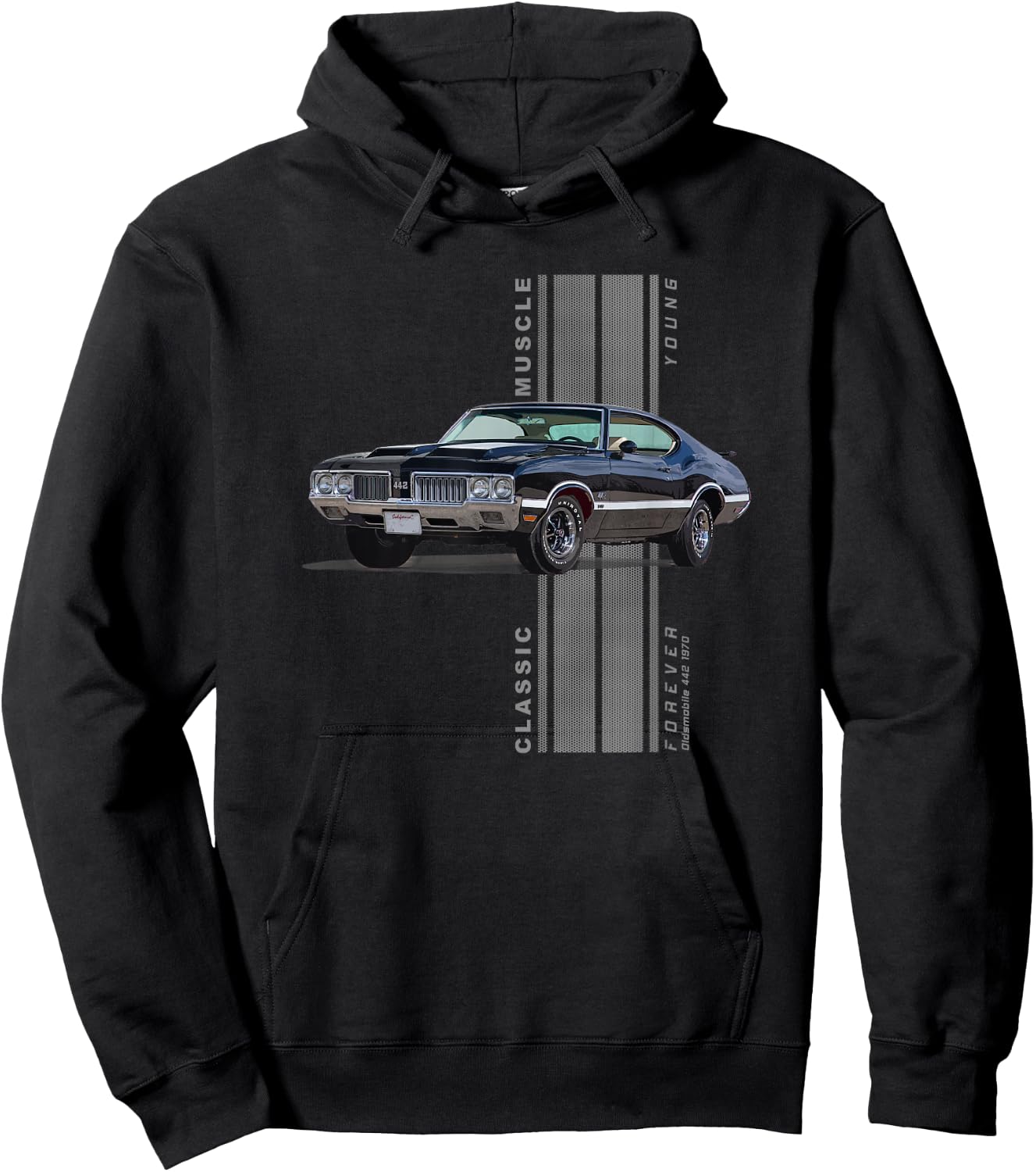 Olds 442 Classic American Muscle Cars Vintage Hoodie - Hoodie | Black