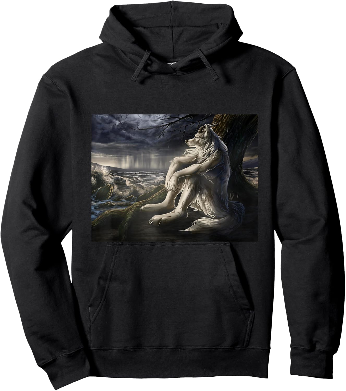 Human By Chance Alpha By Choice Funny Werewolf Wolf Meme Hoodie - Hoodie | Black