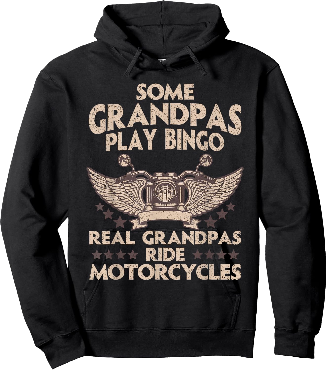 Funny Motorcycle For Grandpa Men Biker Motorcycle Rider Hoodie - Hoodie | Black