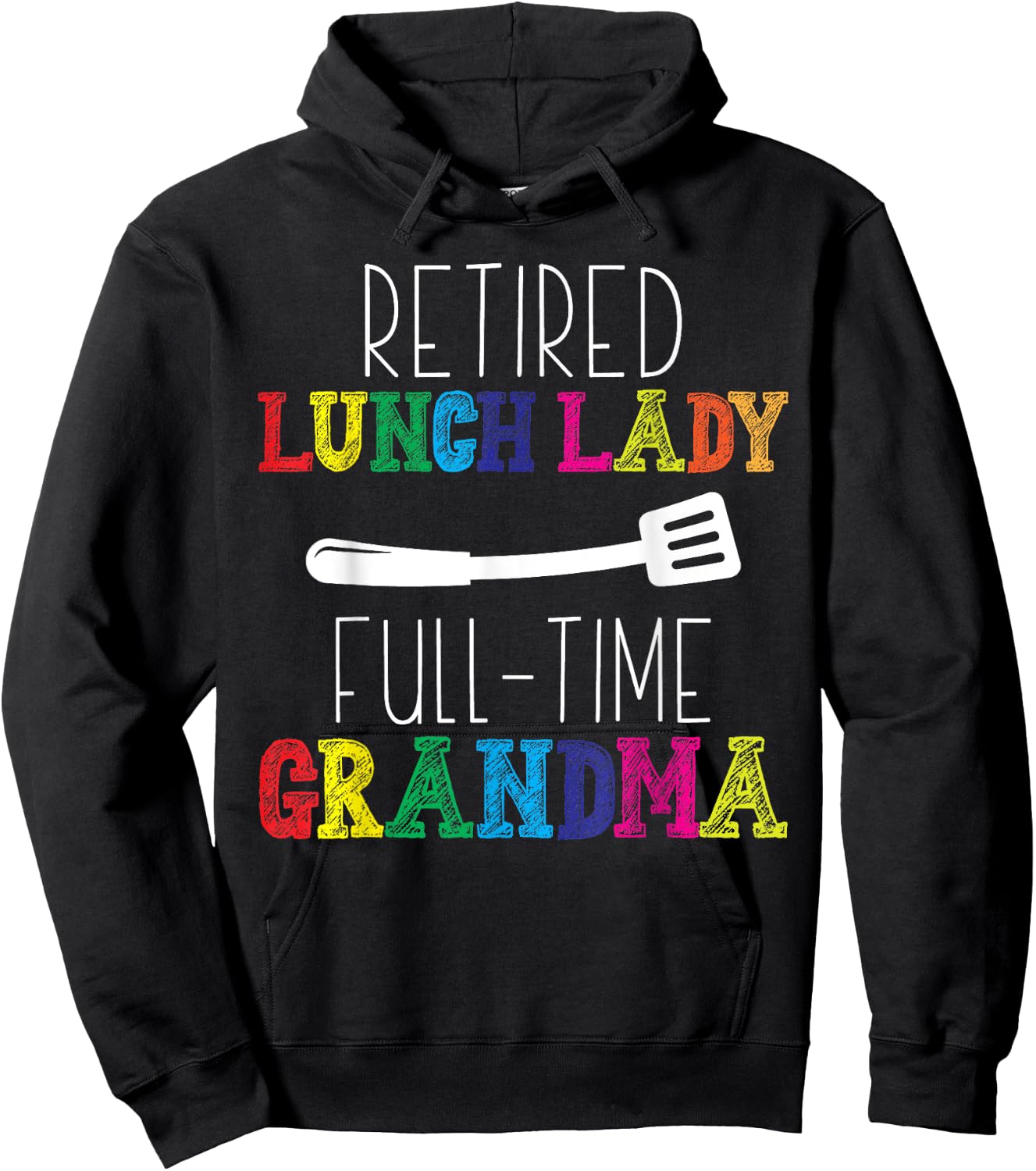 Retired Lunch Lady Cafeteria Retirement School Food Service Hoodie - Hoodie | Black
