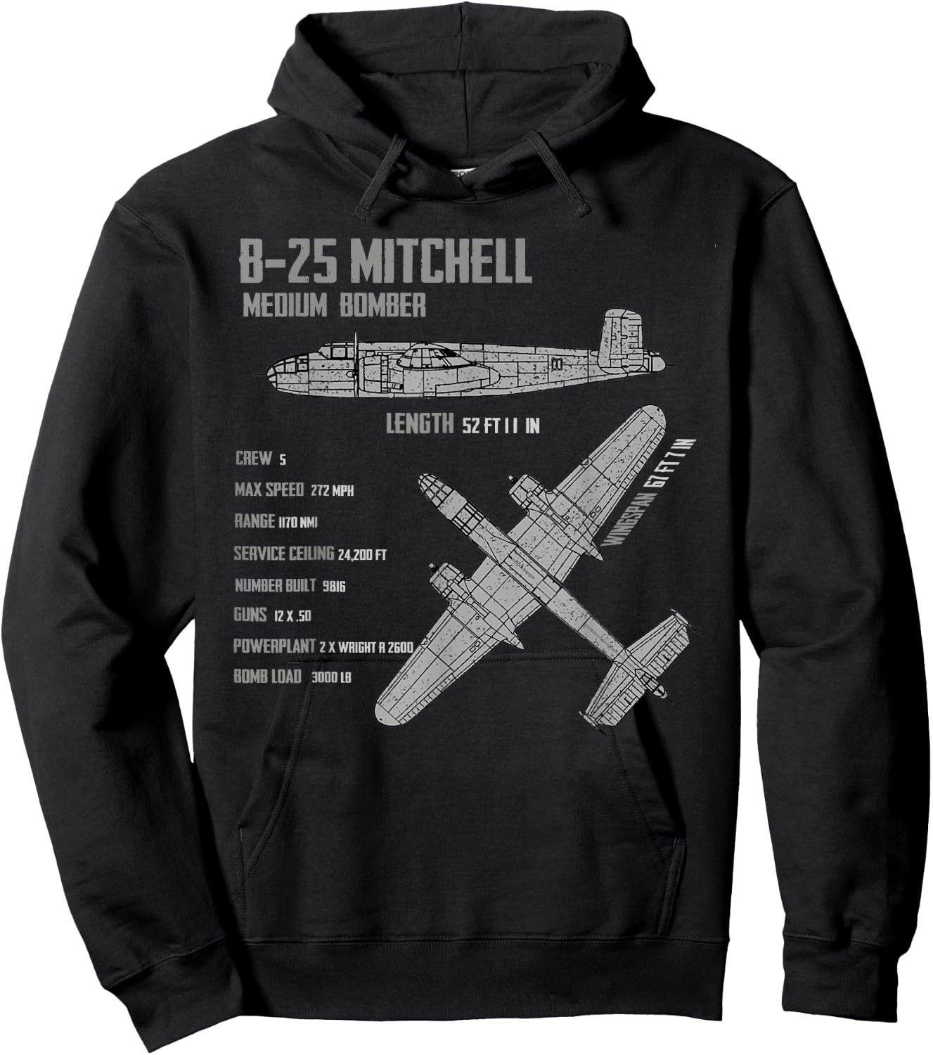 B-25 Mitchell Hoodie - Hoodie | Black