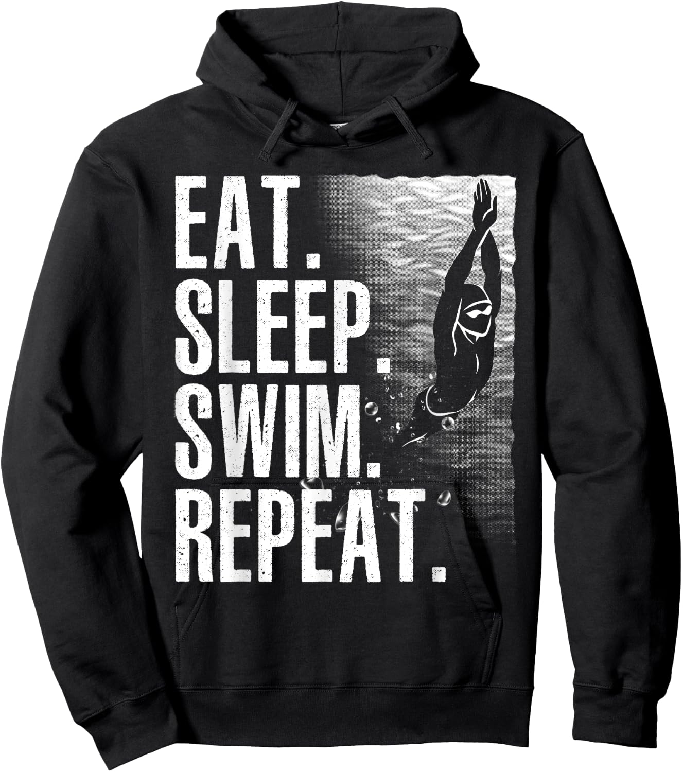 Funny Swimming Design Women Kids Swimmers Swim Team Hoodie - Hoodie | Black