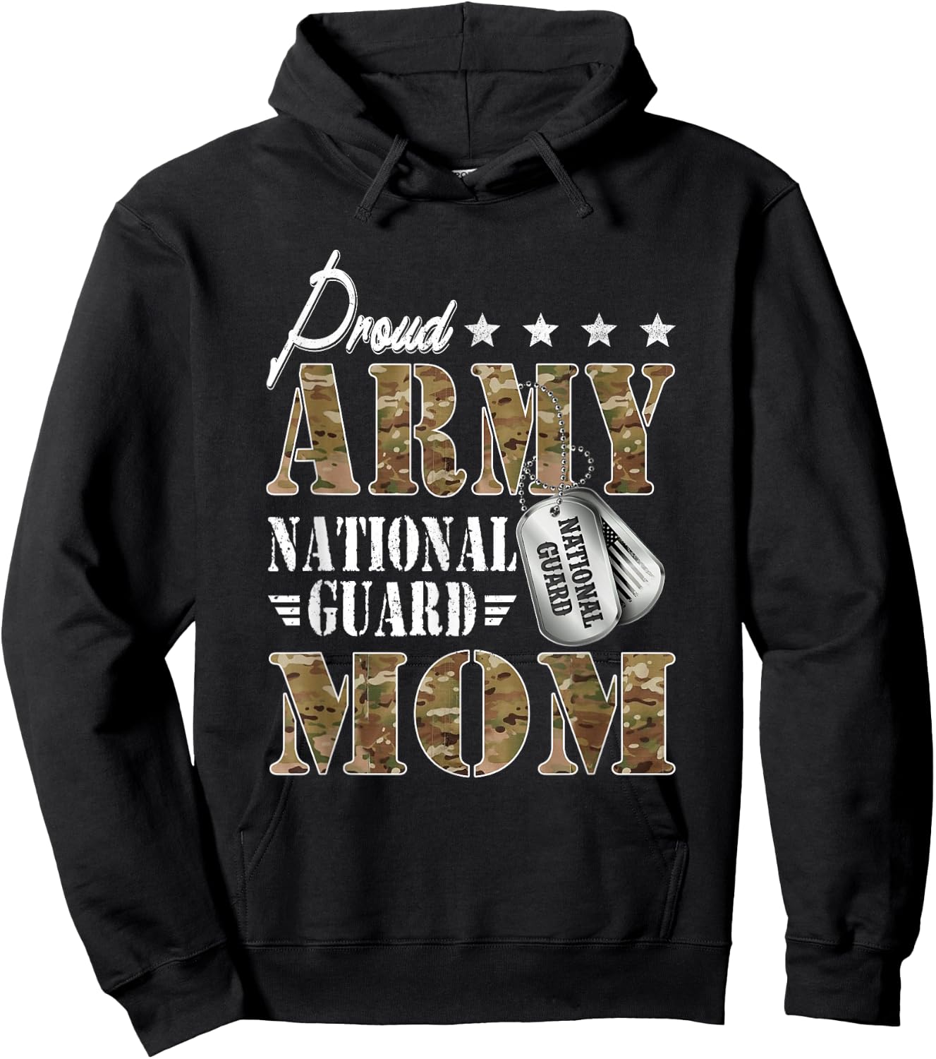 Proud Army National Guard Mom National Guard Graduation Hoodie - Hoodie | Black
