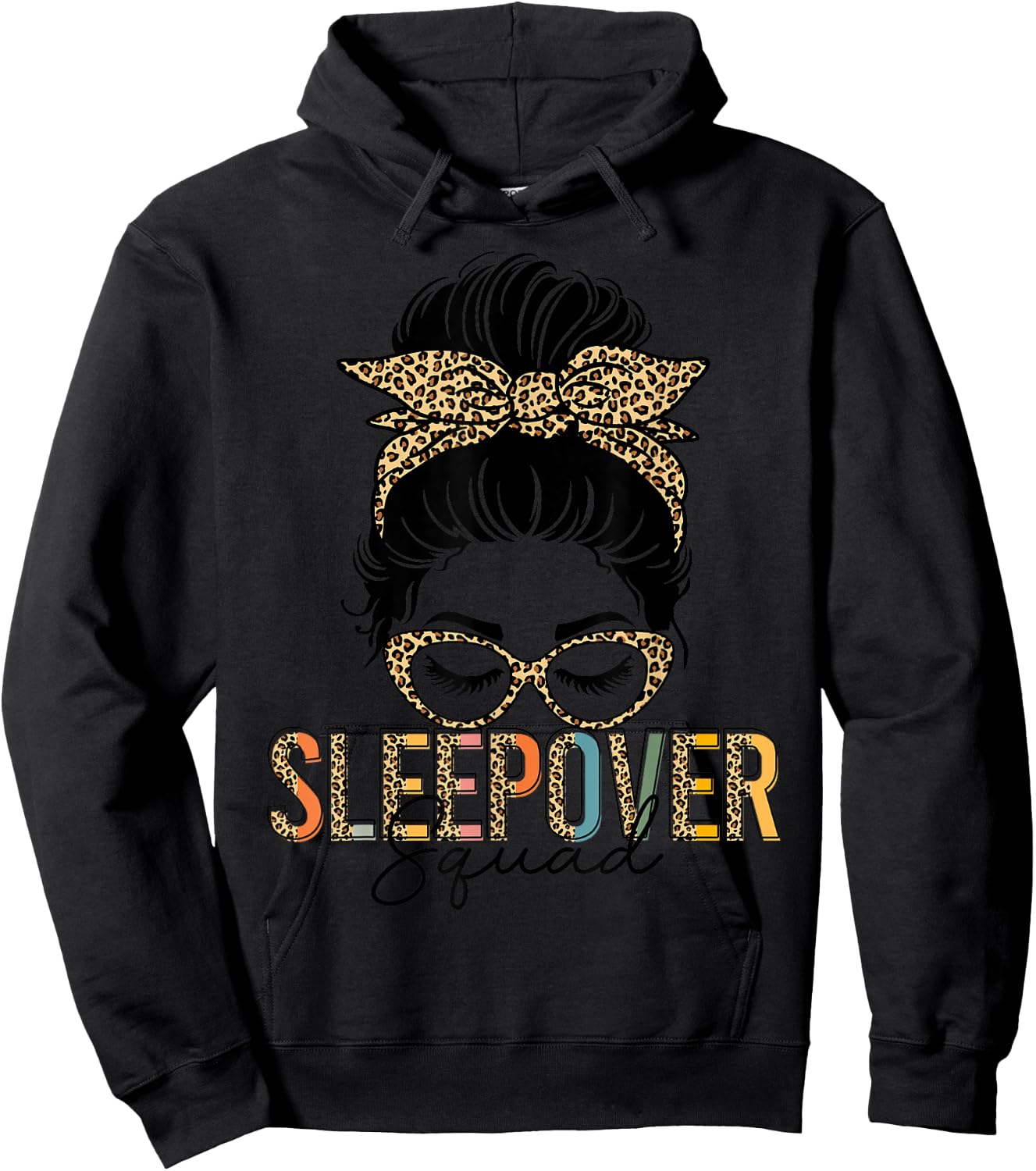 Cute Sleepover Squad Pajama Party Slumber Party Hoodie - Hoodie | Black