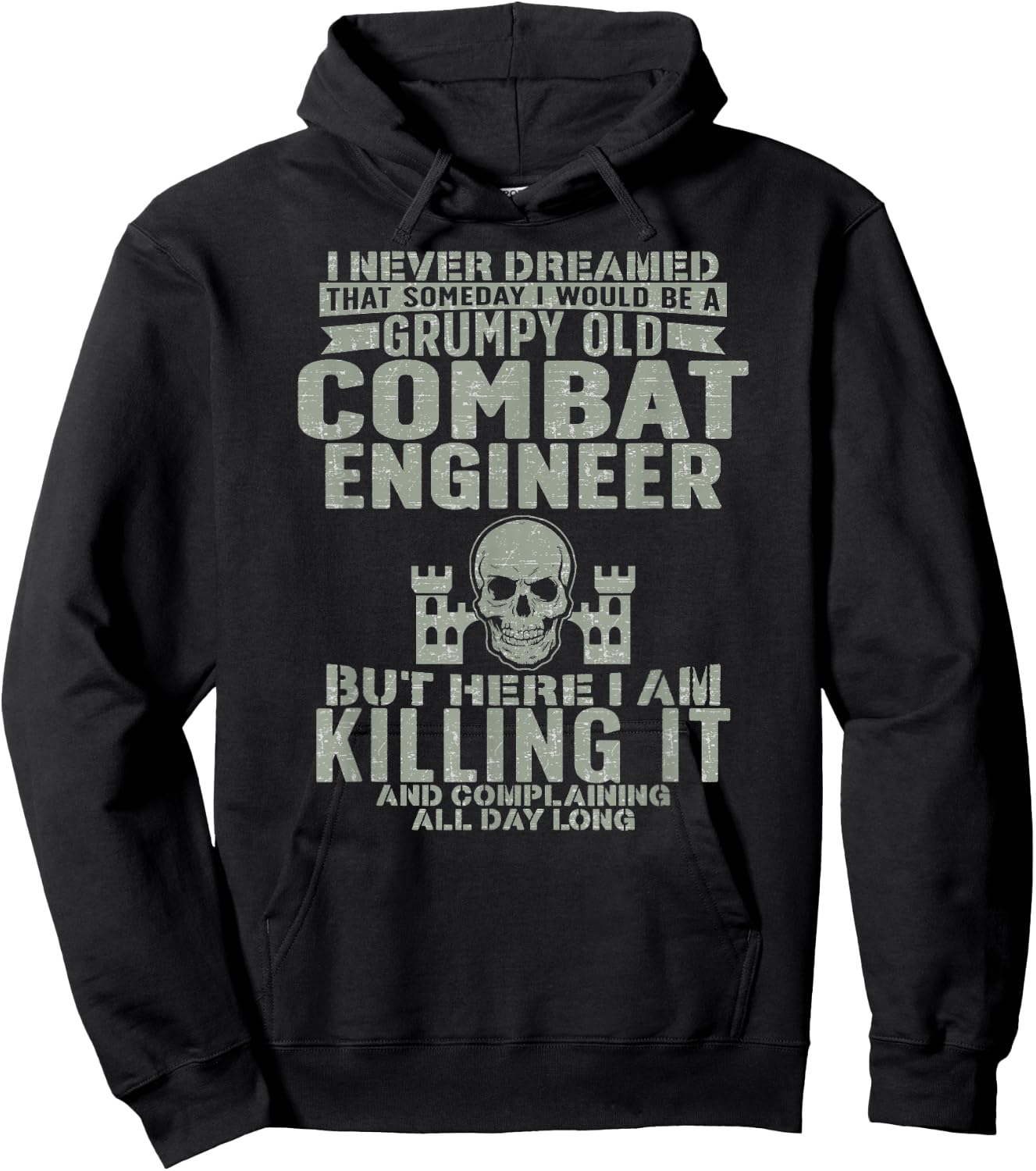 Grumpy Old Combat Engineer Combat Engineering Hoodie - Hoodie | Black