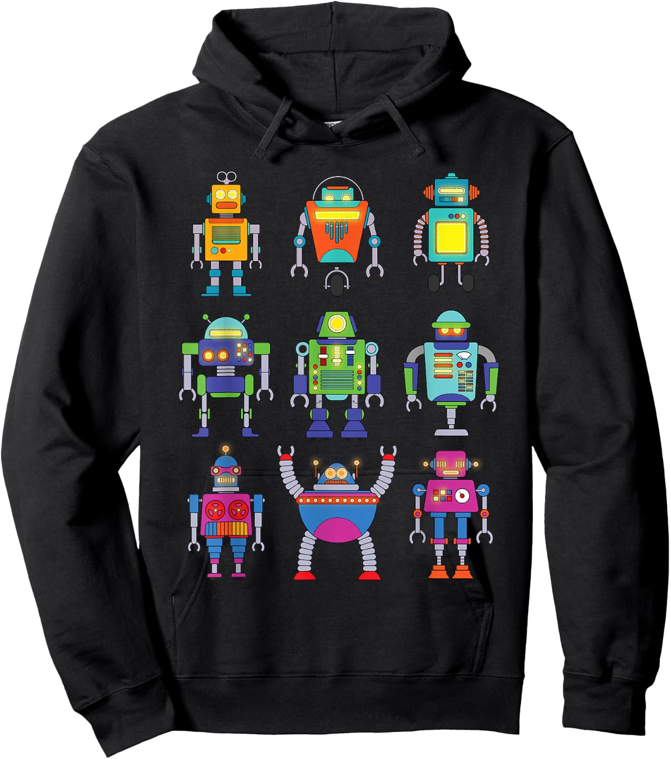 Funny Robot Design For Kids Boys Girls Robotics Bot Lovers Hoodie - Hoodie | Black