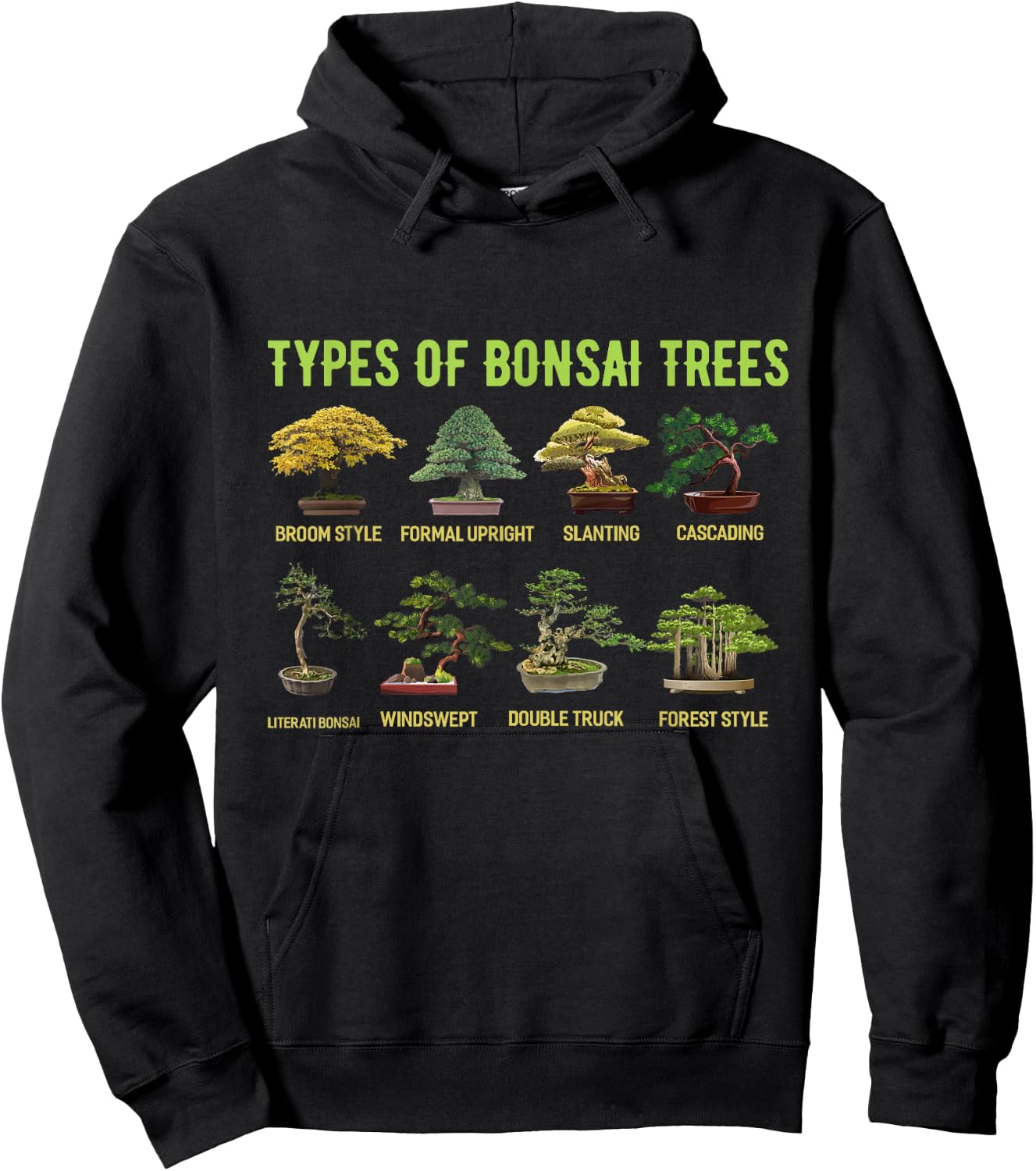 Types of Bonsai Trees Shirt Bonsai Shirt Apparel Bonsai Hoodie - Hoodie | Black