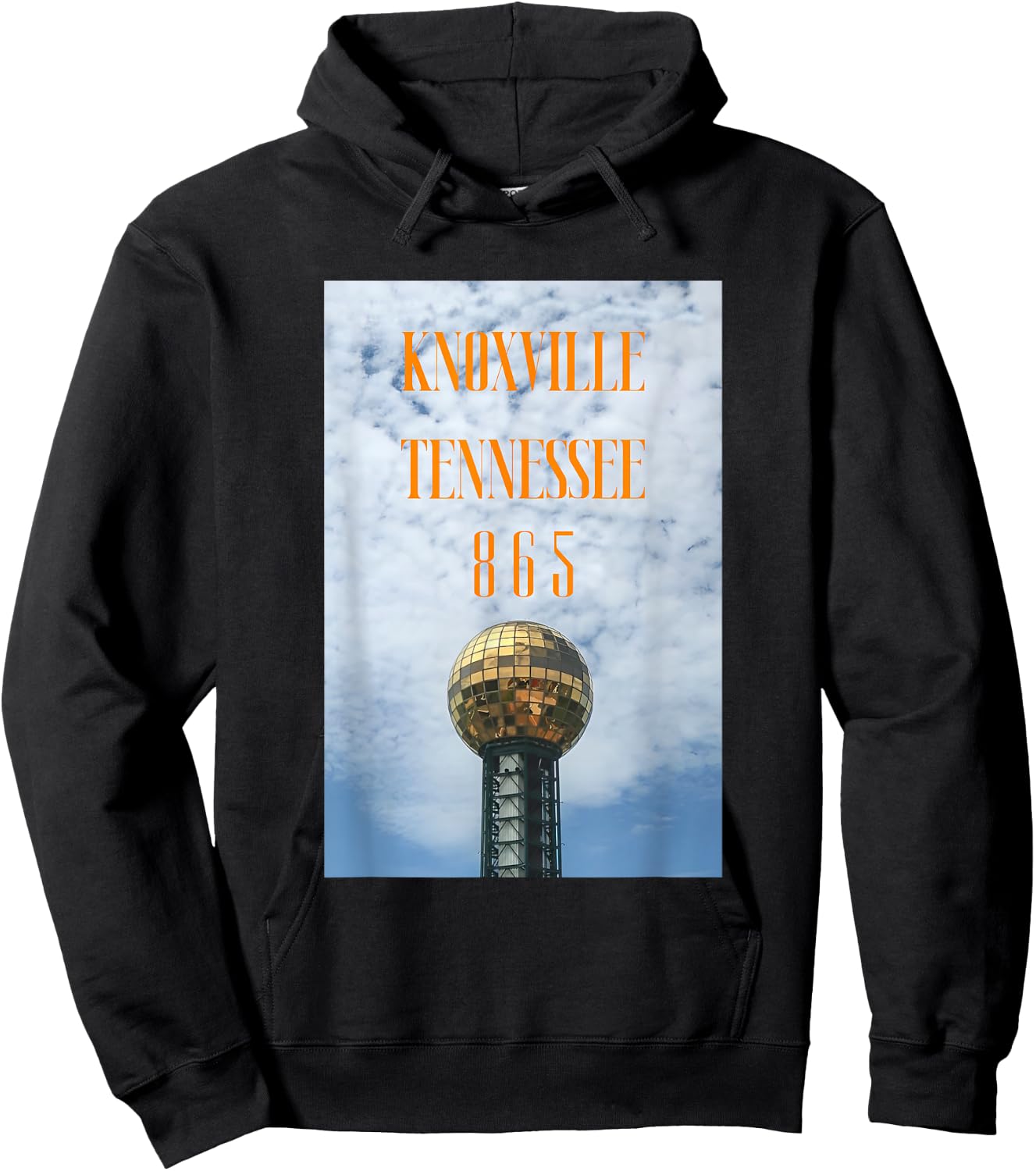 Sunsphere Tower Knoxville 865 Tennessee Travel Souvenir Hoodie - Hoodie | Black