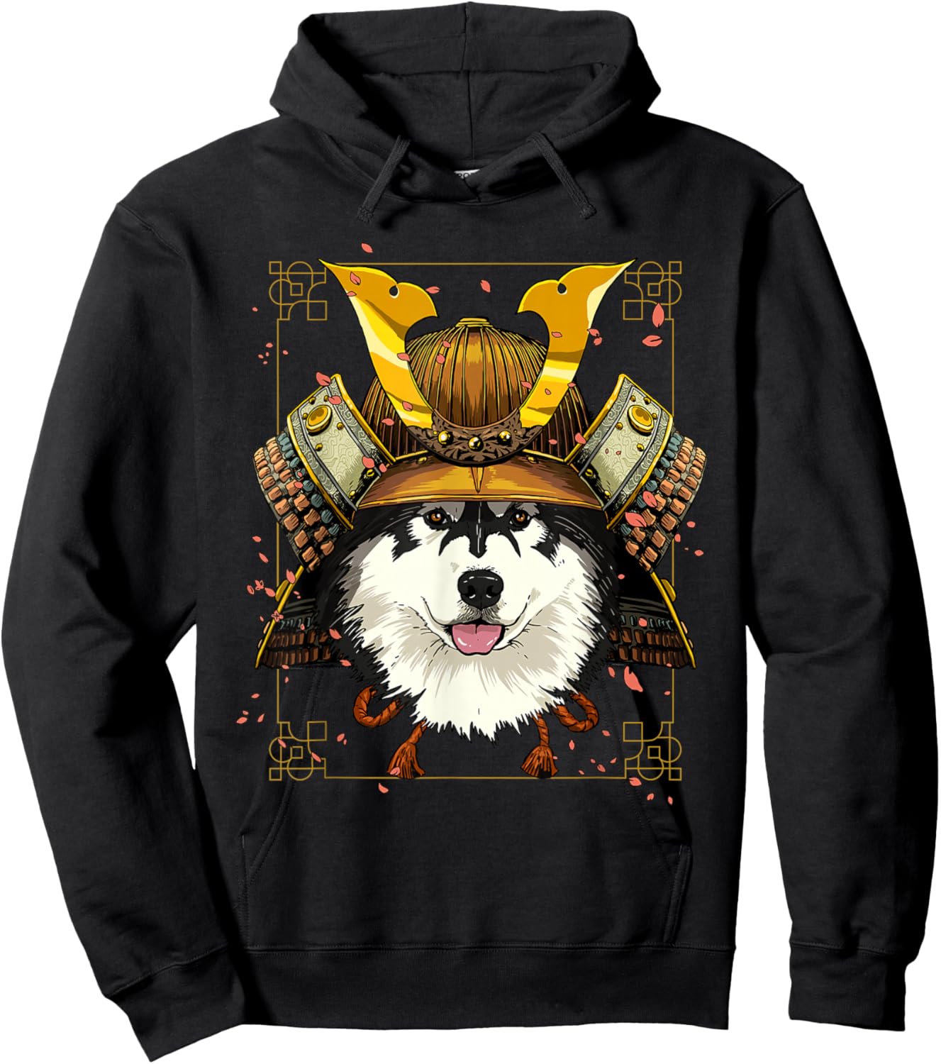 Samurai Alaskan Malamute Japanese Warrior Bushido Dog Lover Hoodie - Hoodie | Black