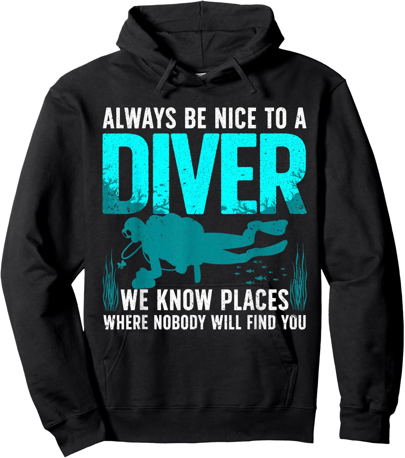 Cool Scuba Diving Women Open Water Ocean Diver Lover Hoodie - Hoodie | Black